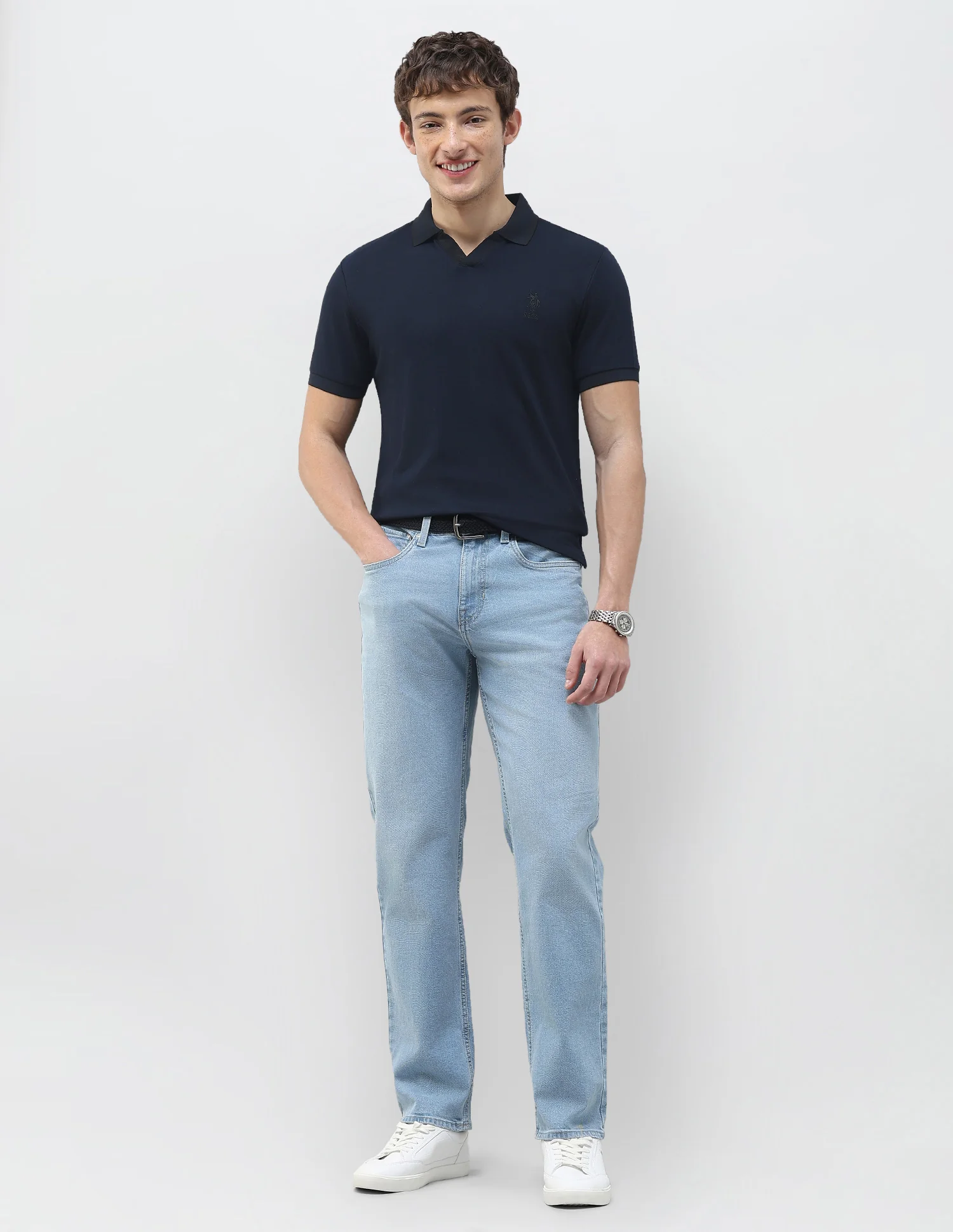 Solid Slim Fit Polo Shirt - Image 3