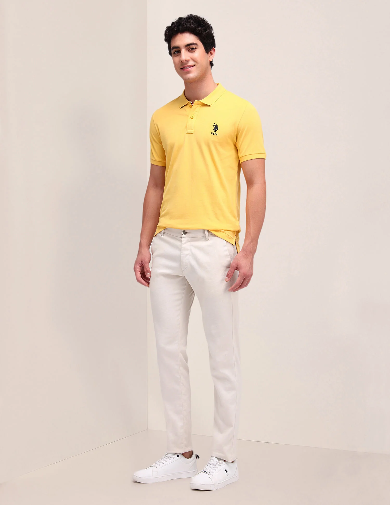 Solid Slim Fit Polo Shirt - Image 3