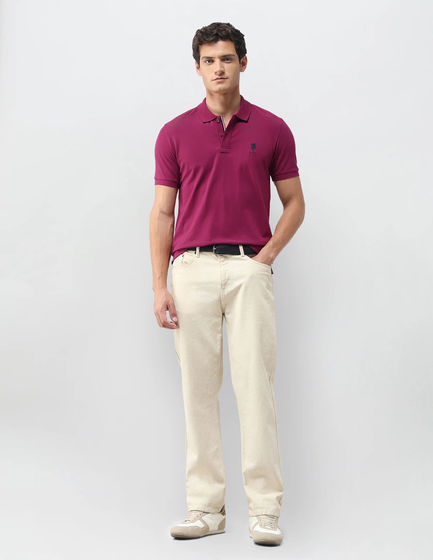 Solid Slim Fit Polo Shirt - Image 3