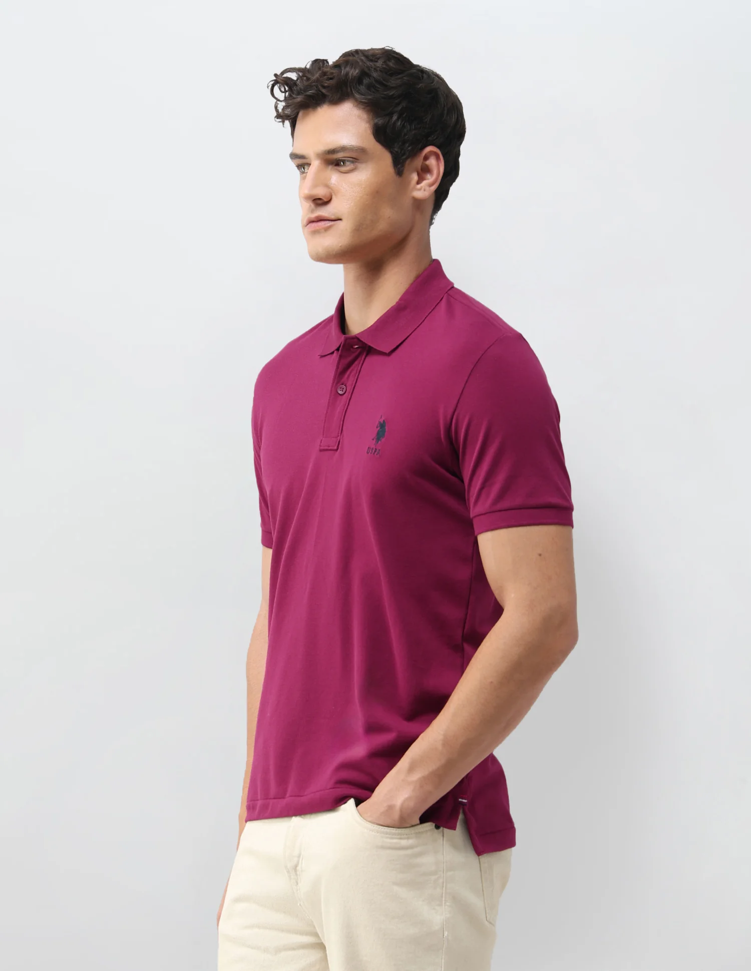 Solid Slim Fit Polo Shirt - Image 4