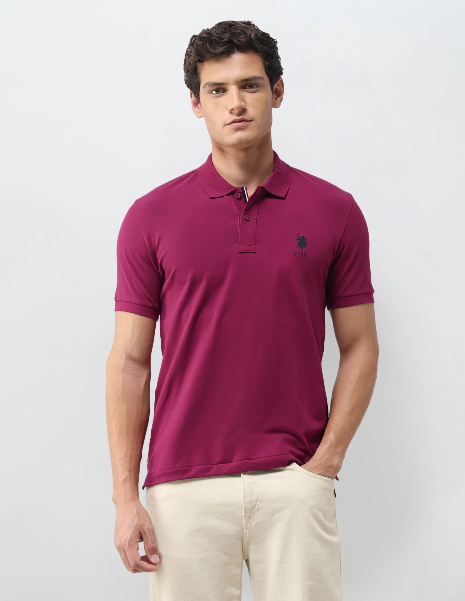 Solid Slim Fit Polo Shirt - Image 6