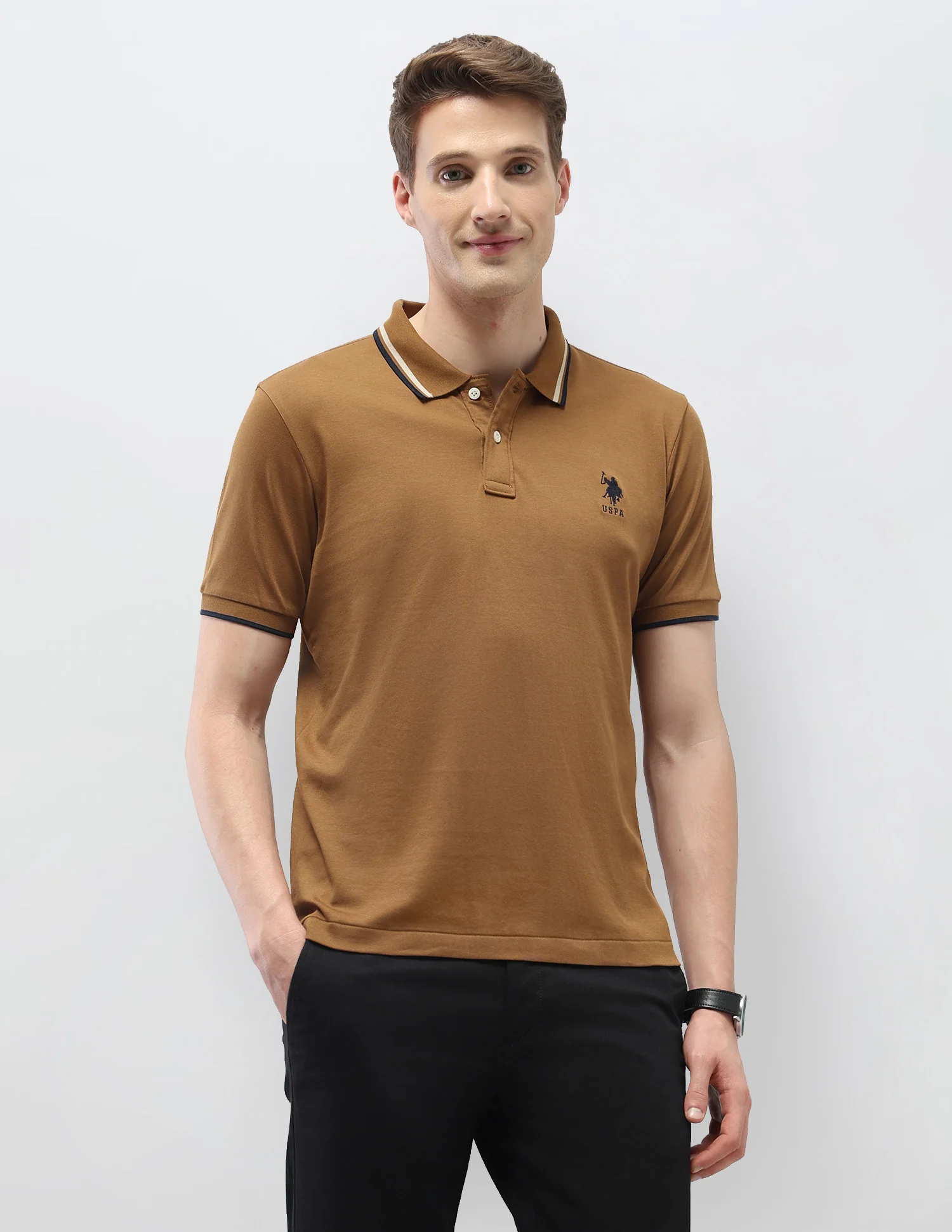Solid Slim Fit Polo Shirt
