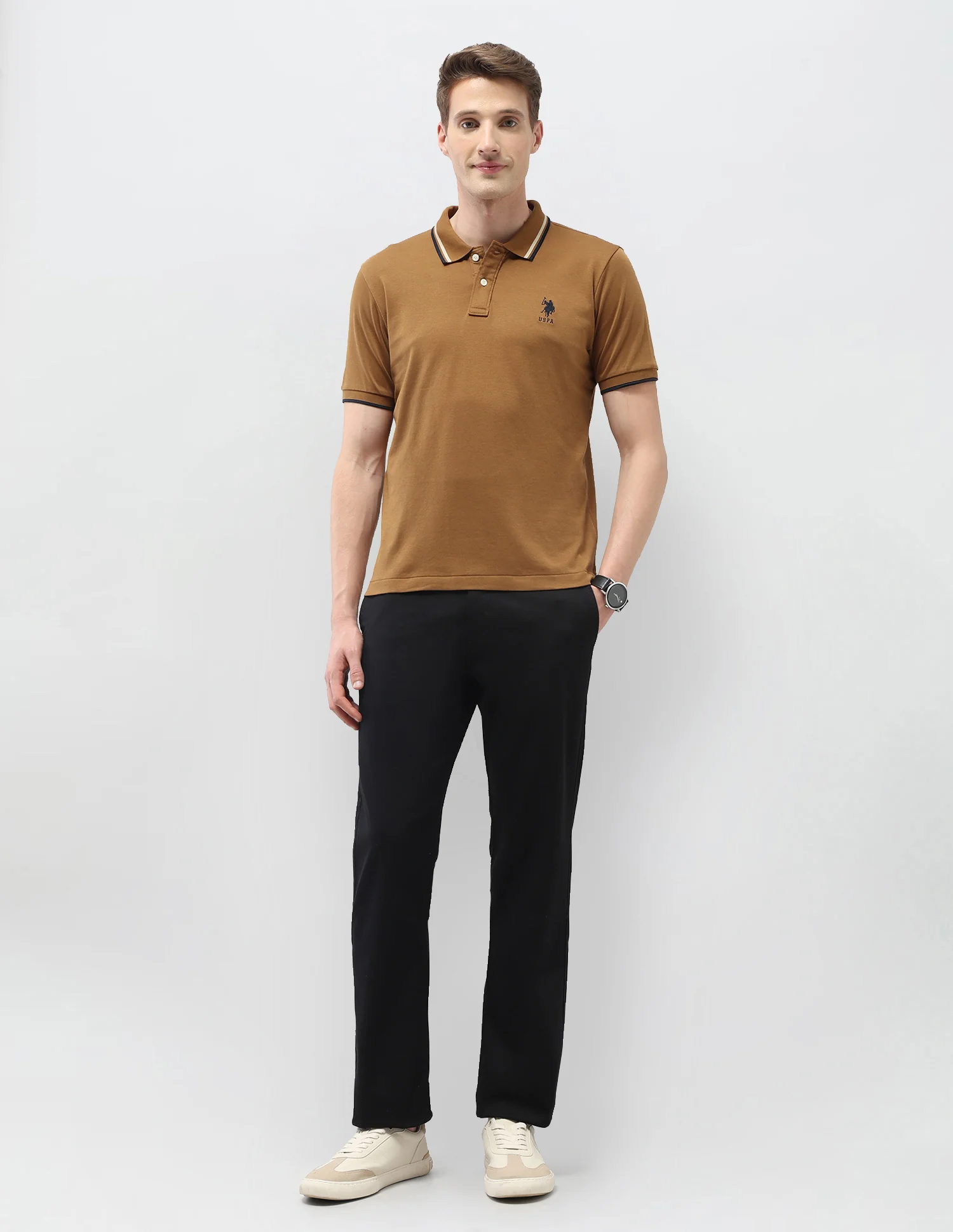 Solid Slim Fit Polo Shirt - Image 3