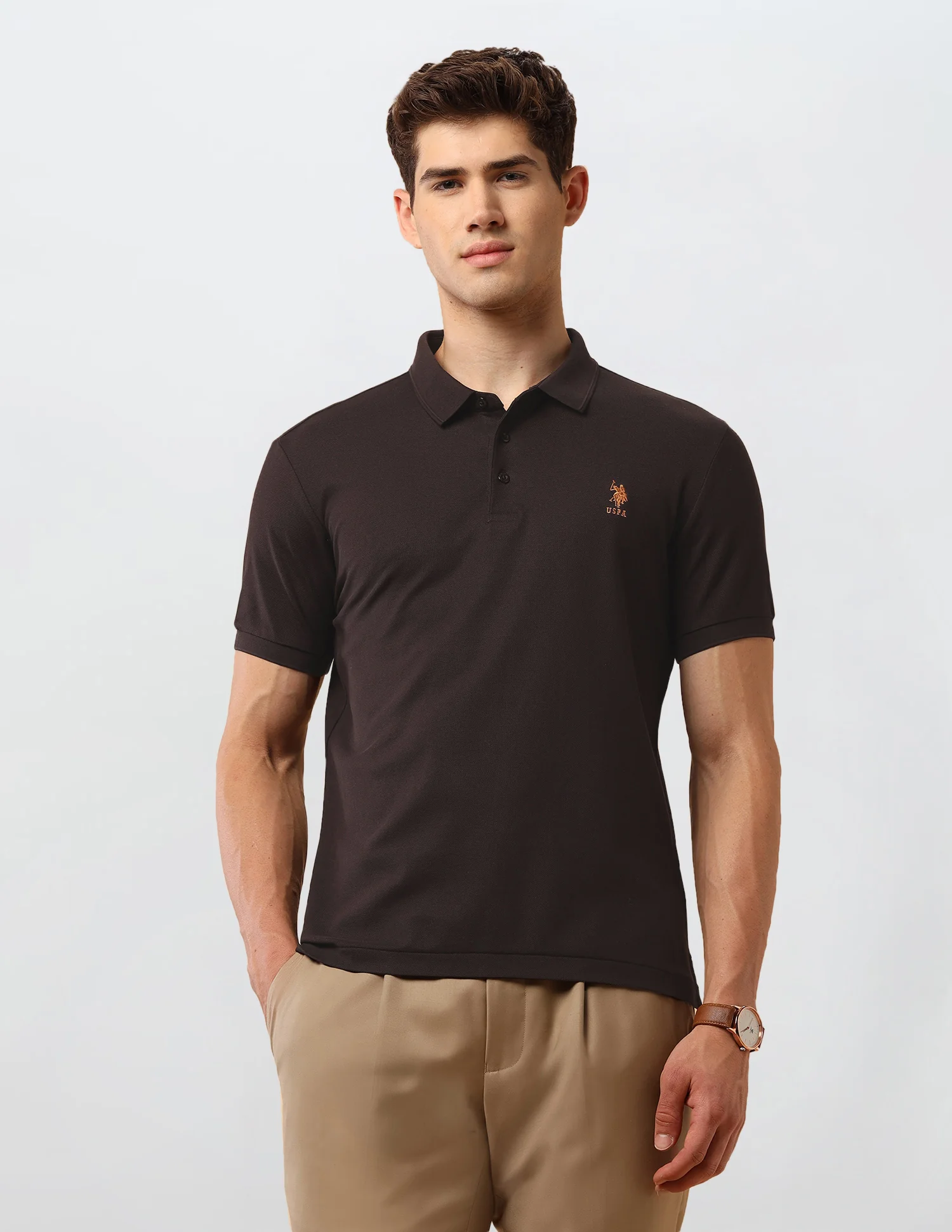 Solid Slim Fit Polo Shirt
