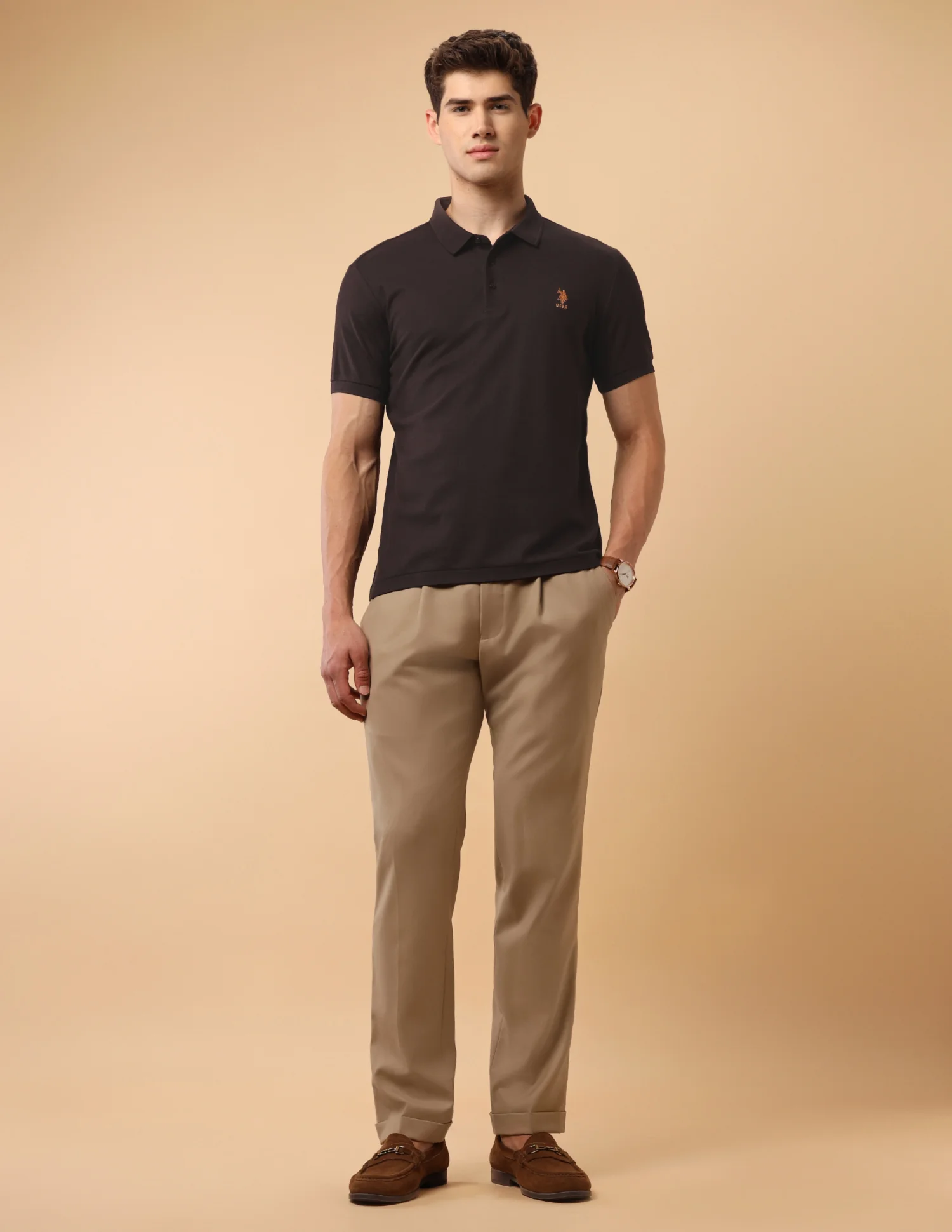 Solid Slim Fit Polo Shirt - Image 3