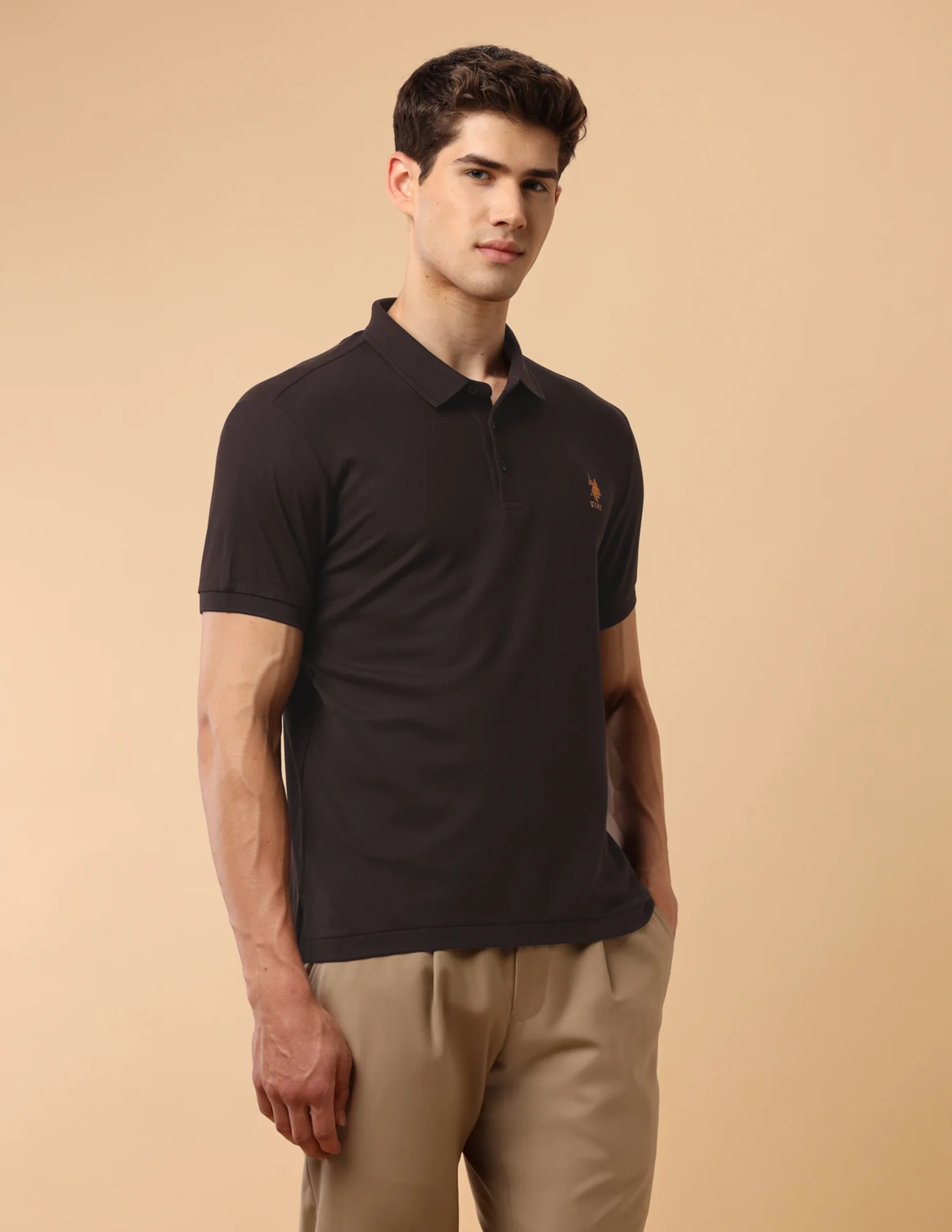 Solid Slim Fit Polo Shirt - Image 4