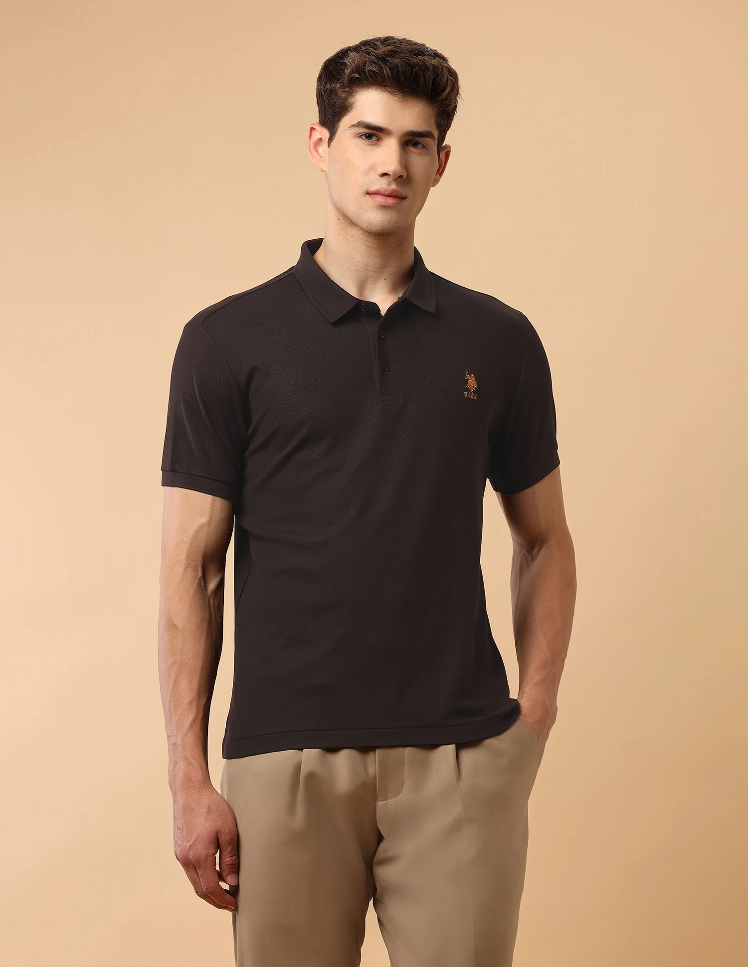 Solid Slim Fit Polo Shirt - Image 6