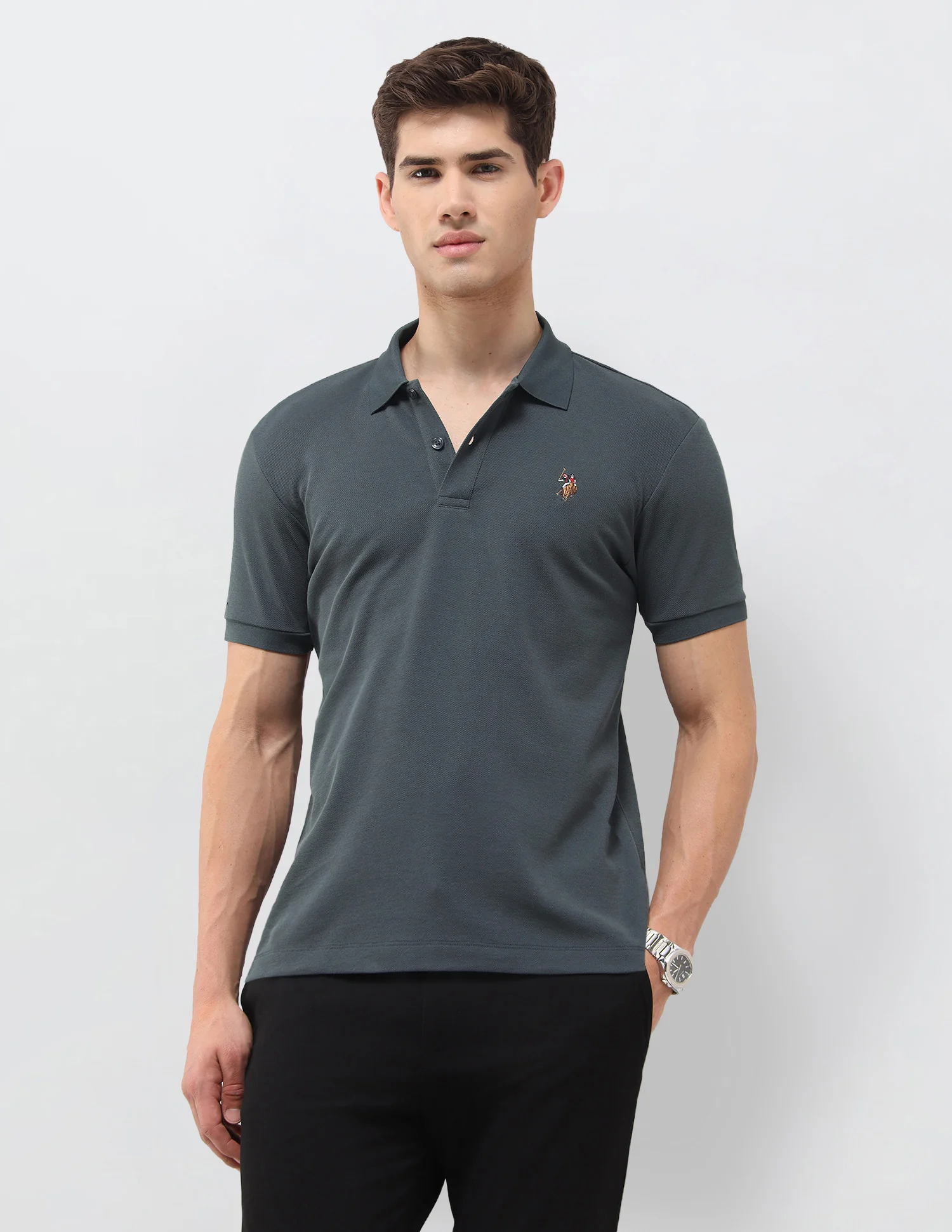 Solid Slim Fit Polo Shirt