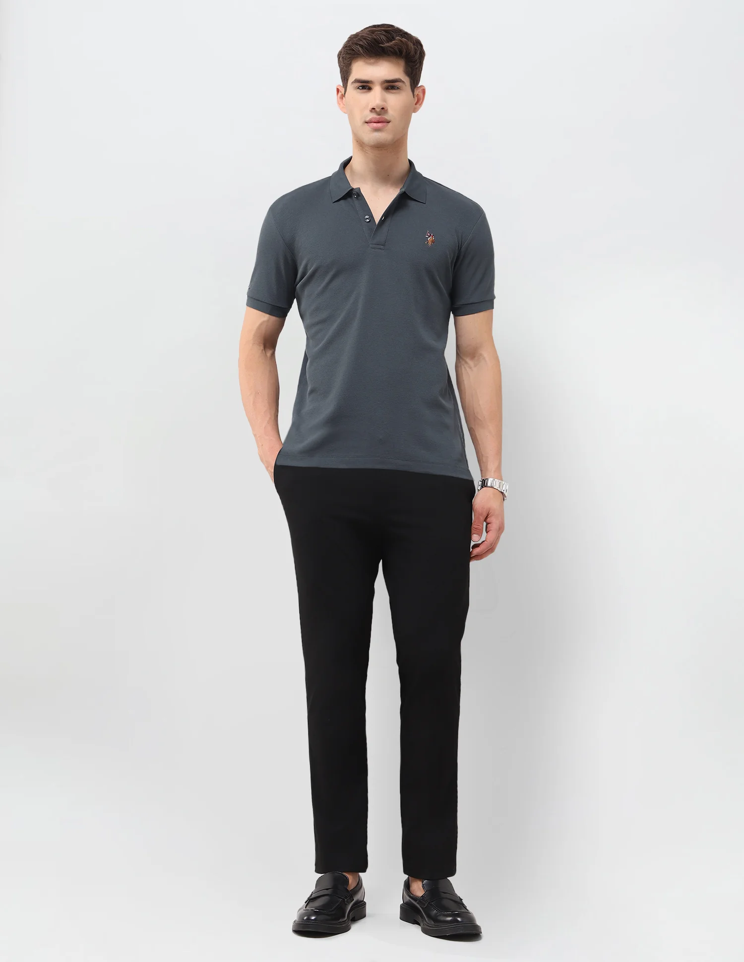Solid Slim Fit Polo Shirt - Image 3