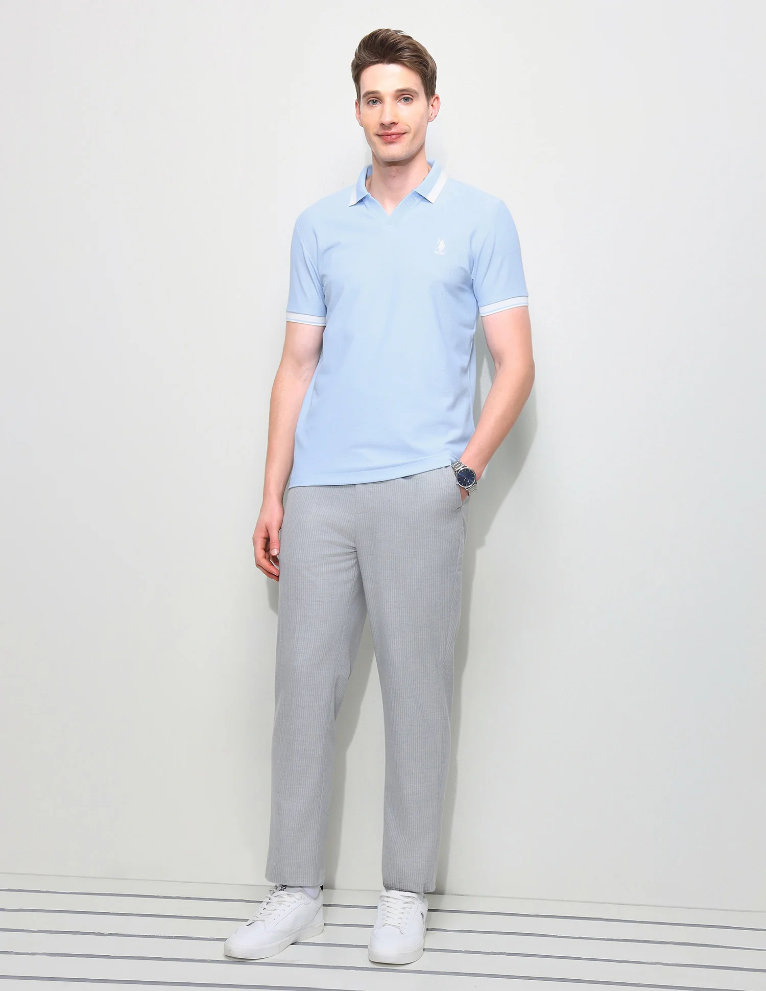 Solid Slim Fit Polo Shirt - Image 3