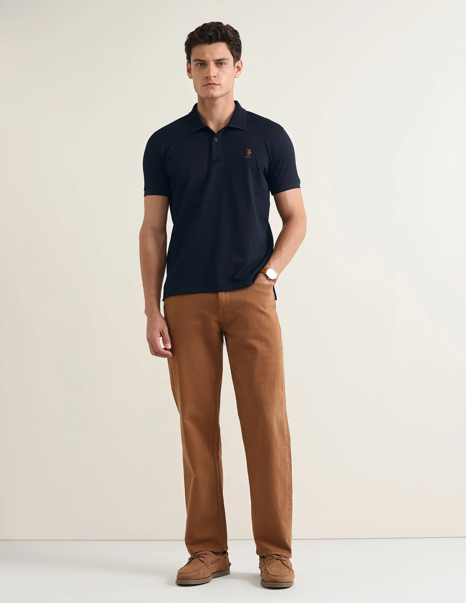 Solid Slim Fit Polo Shirt - Image 3