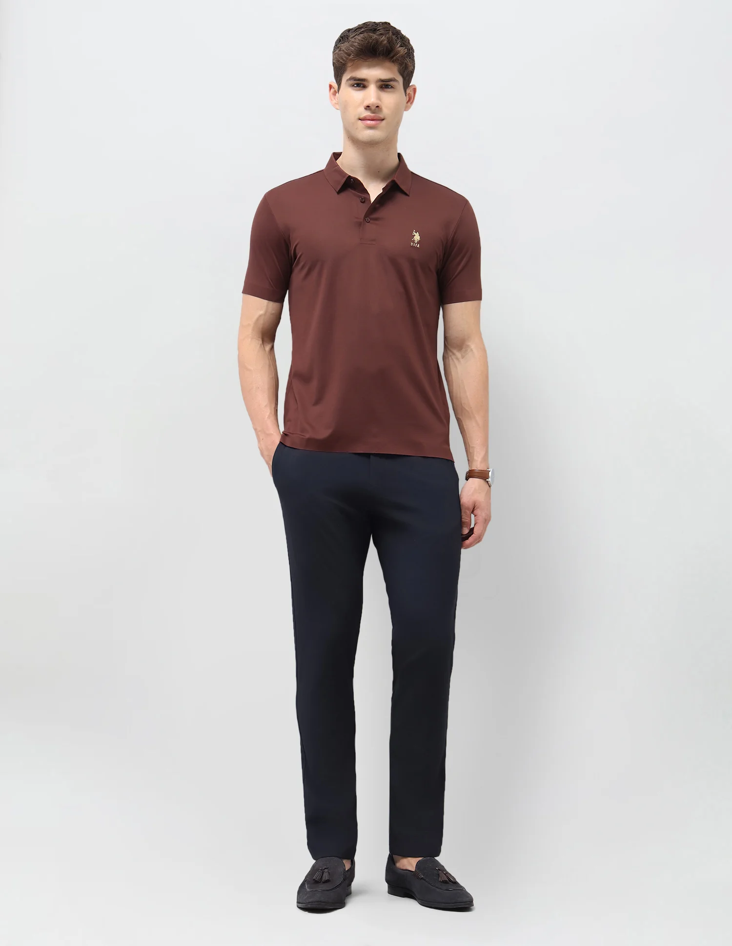 Solid Slim Fit Polo Shirt - Image 3
