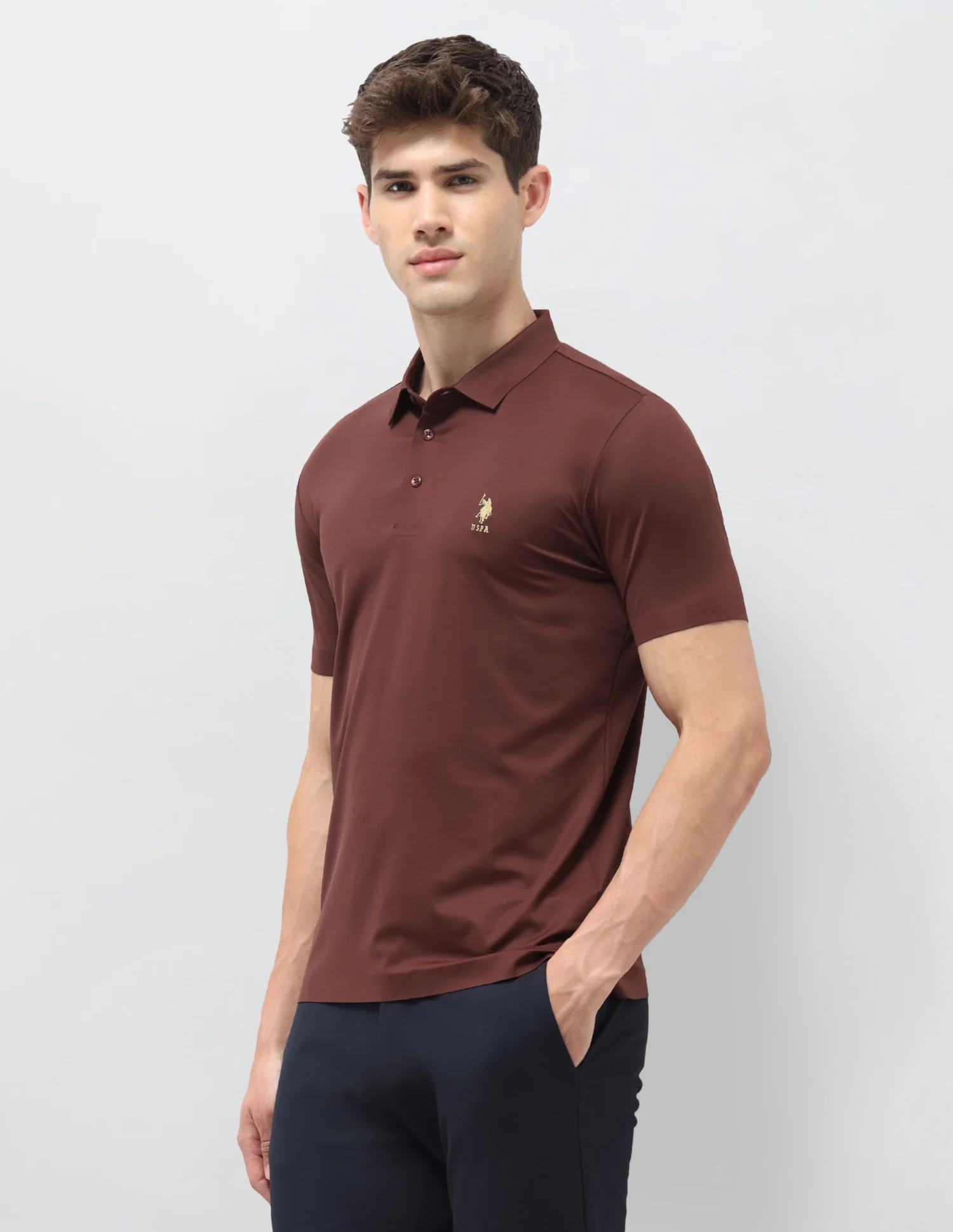 Solid Slim Fit Polo Shirt - Image 4