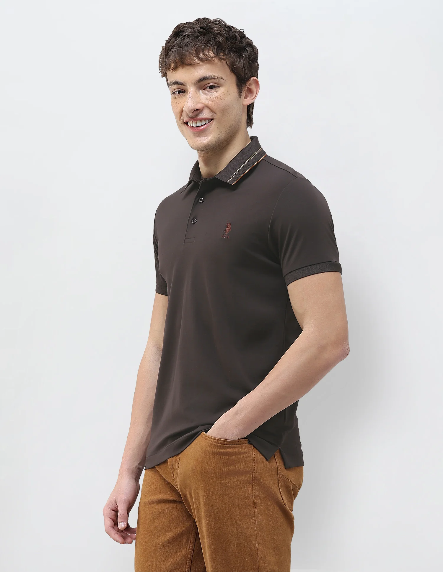 Solid Slim Fit Polo Shirt - Image 4