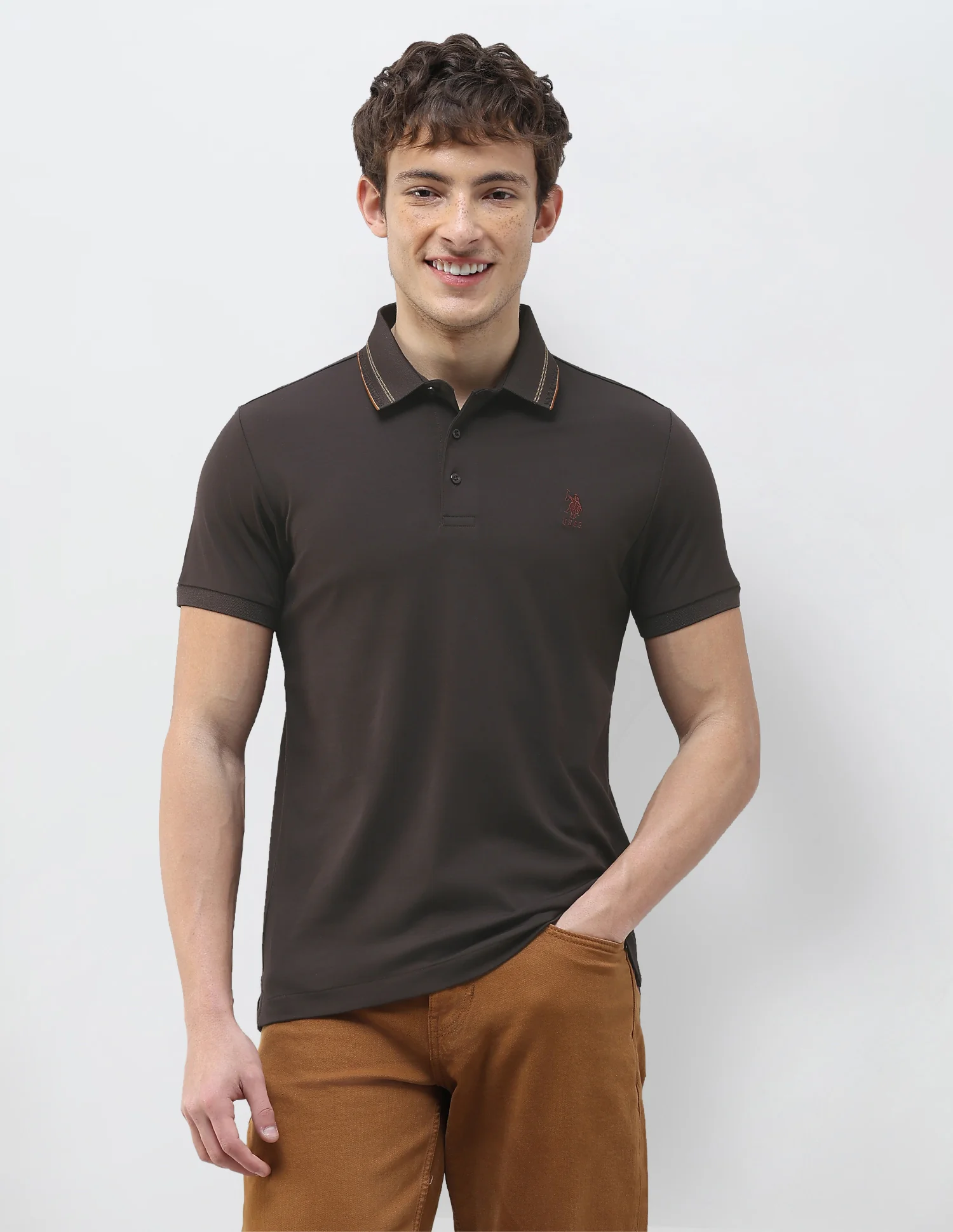 Solid Slim Fit Polo Shirt - Image 6