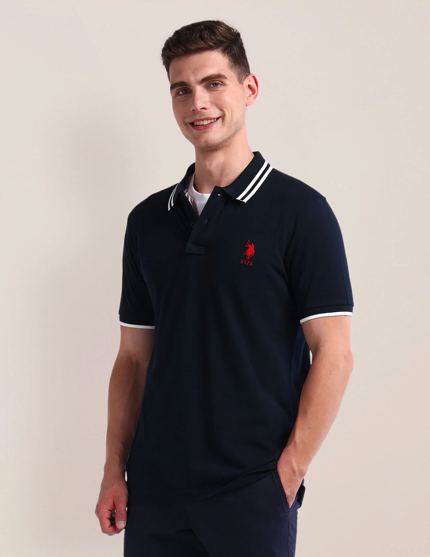 Solid Slim Fit Polo Shirt