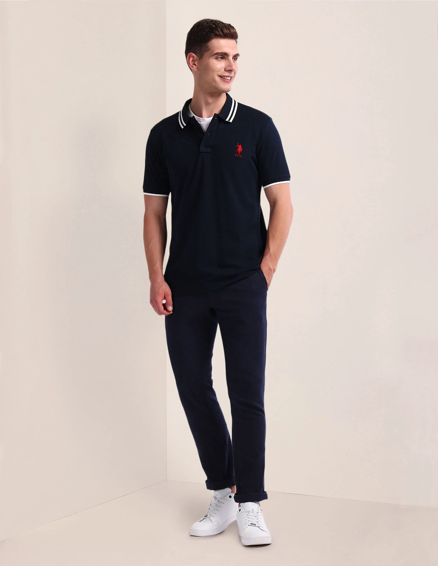 Solid Slim Fit Polo Shirt - Image 3