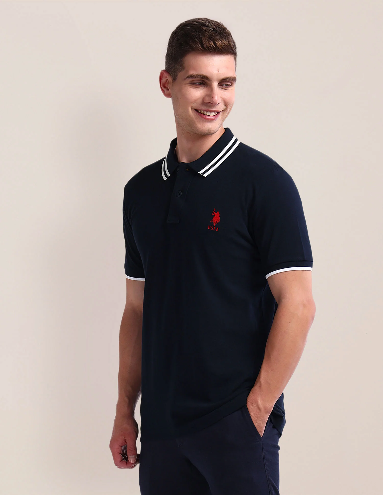 Solid Slim Fit Polo Shirt - Image 4