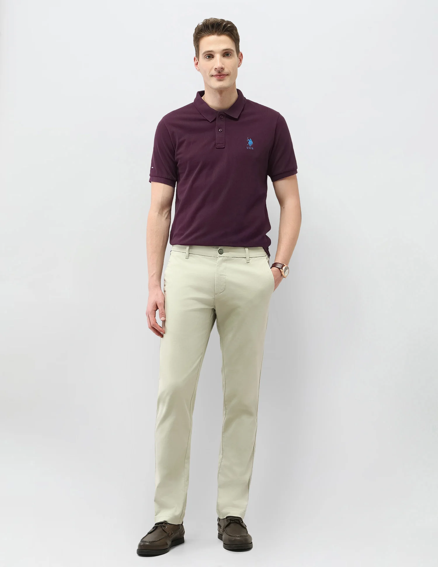 Solid Slim Fit Polo Shirt - Image 3
