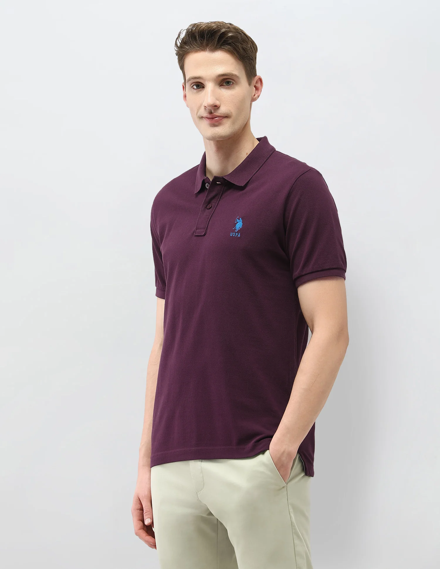 Solid Slim Fit Polo Shirt - Image 4