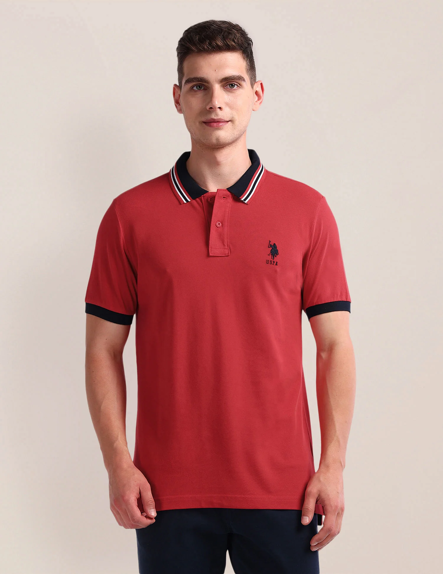 Solid Slim Fit Polo Shirt - Image 6