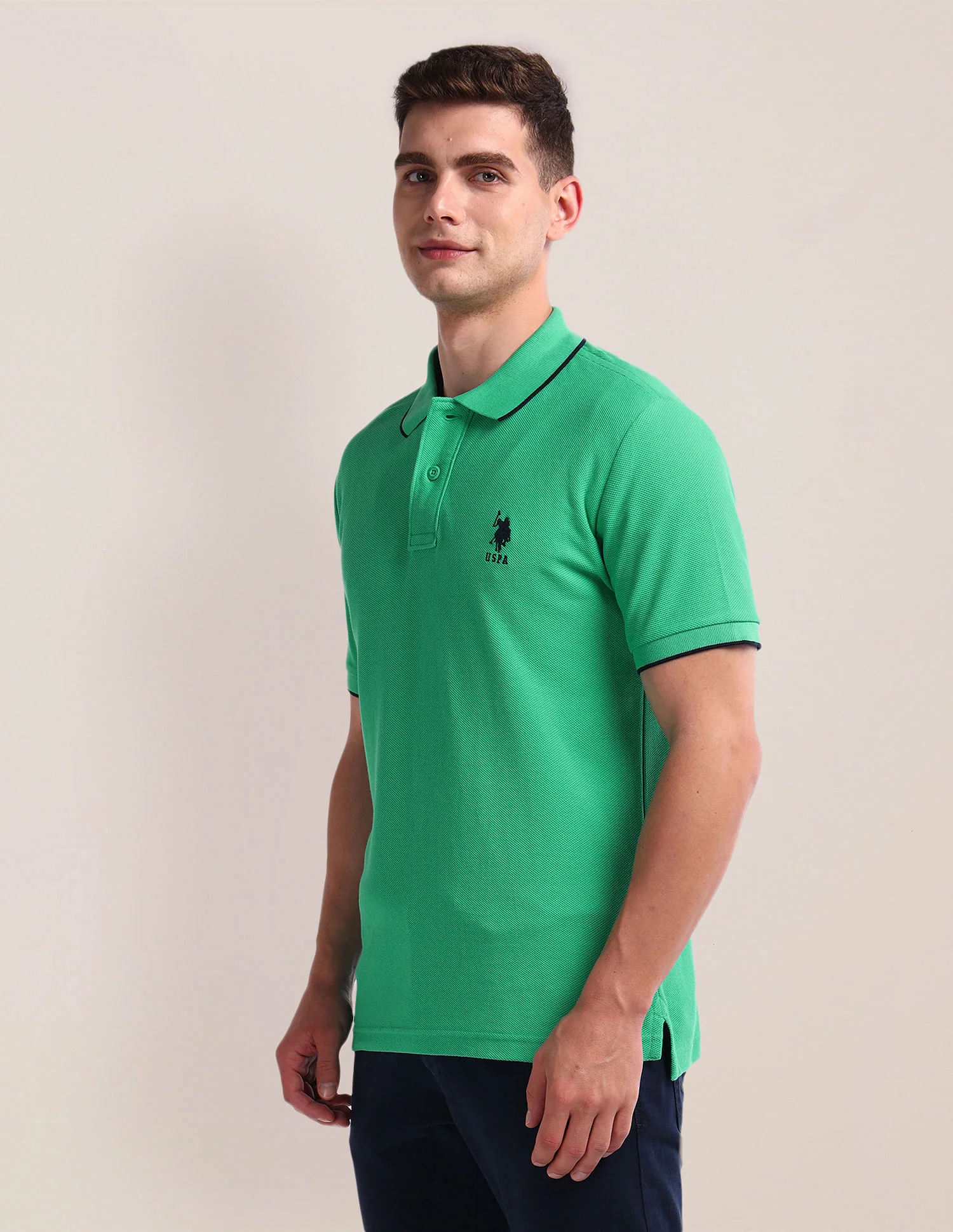 Solid Slim Fit Polo Shirt - Image 4