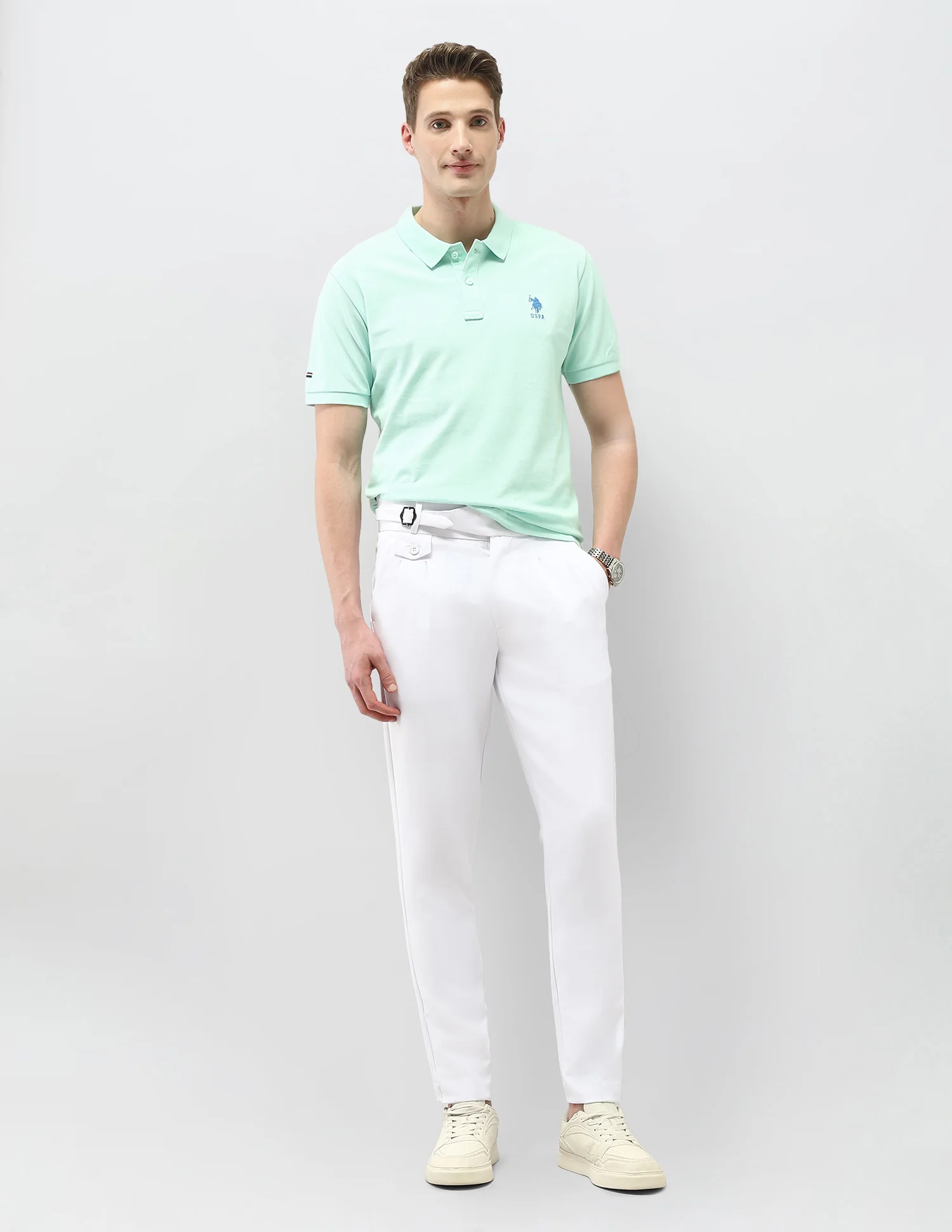 Solid Slim Fit Polo Shirt - Image 3