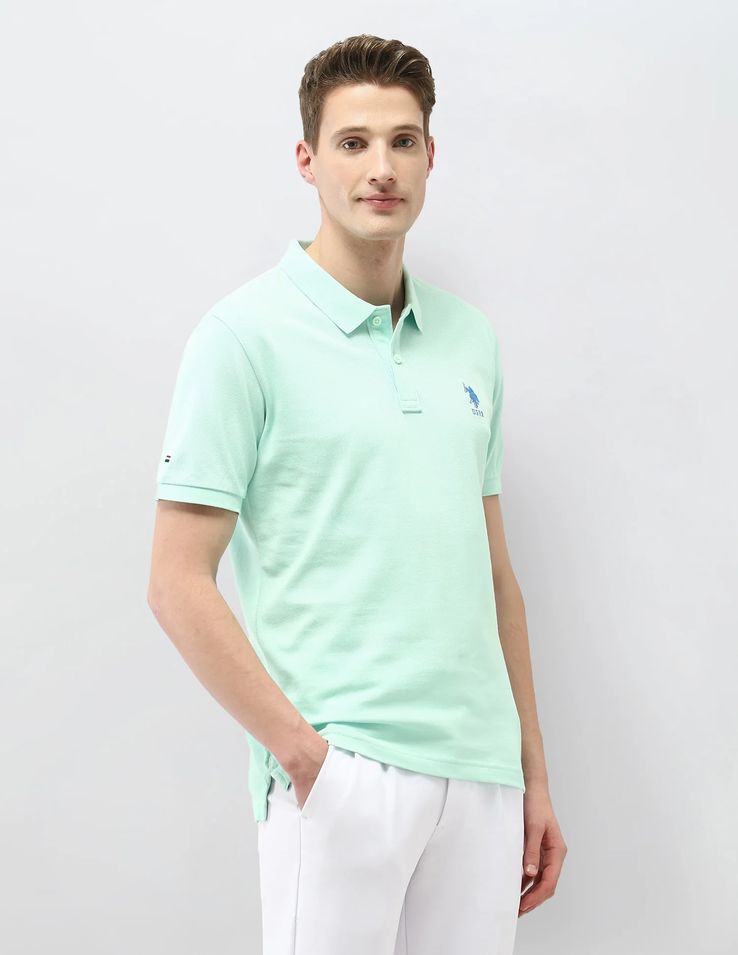 Solid Slim Fit Polo Shirt - Image 4