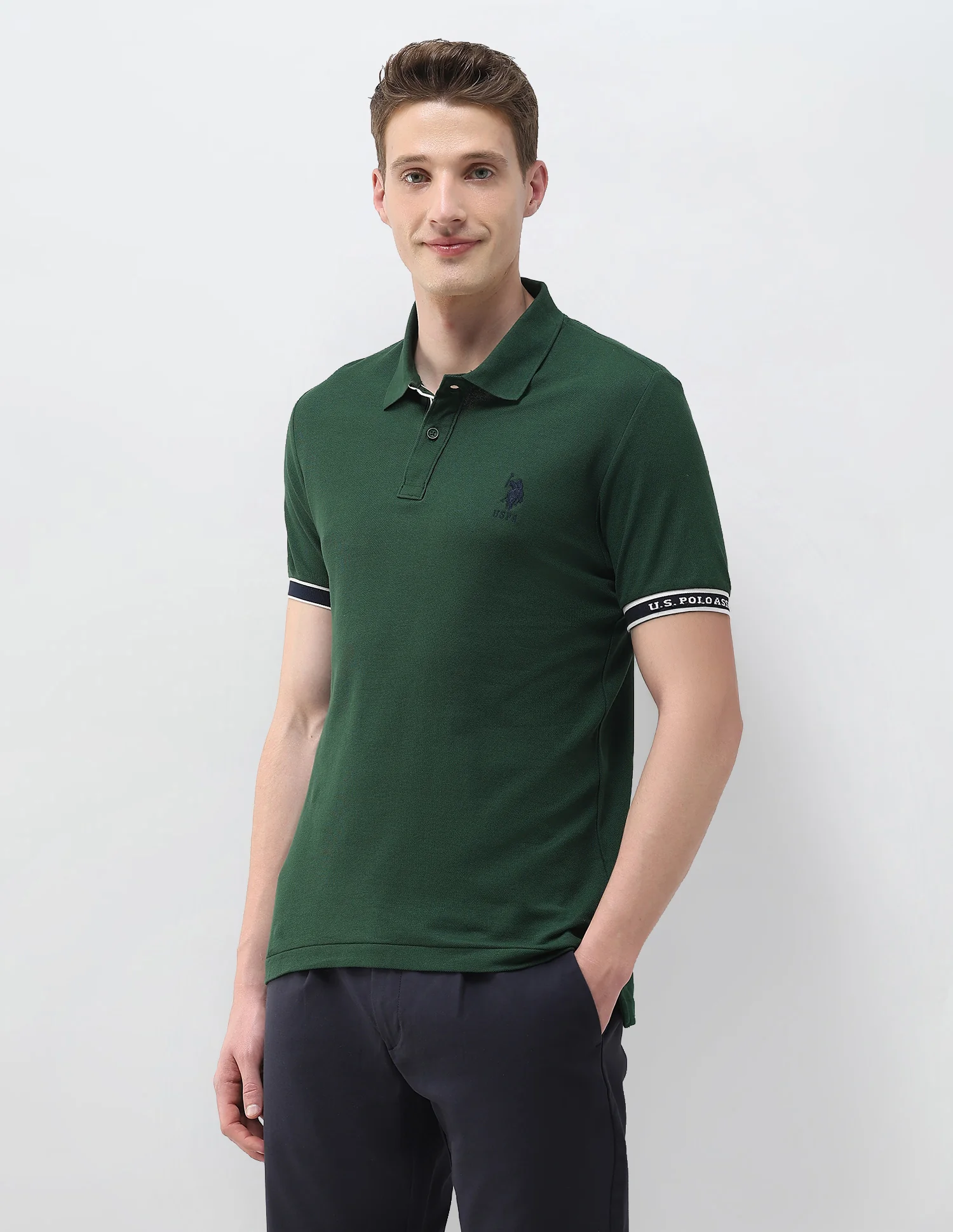 Solid Slim Fit Polo Shirt - Image 4