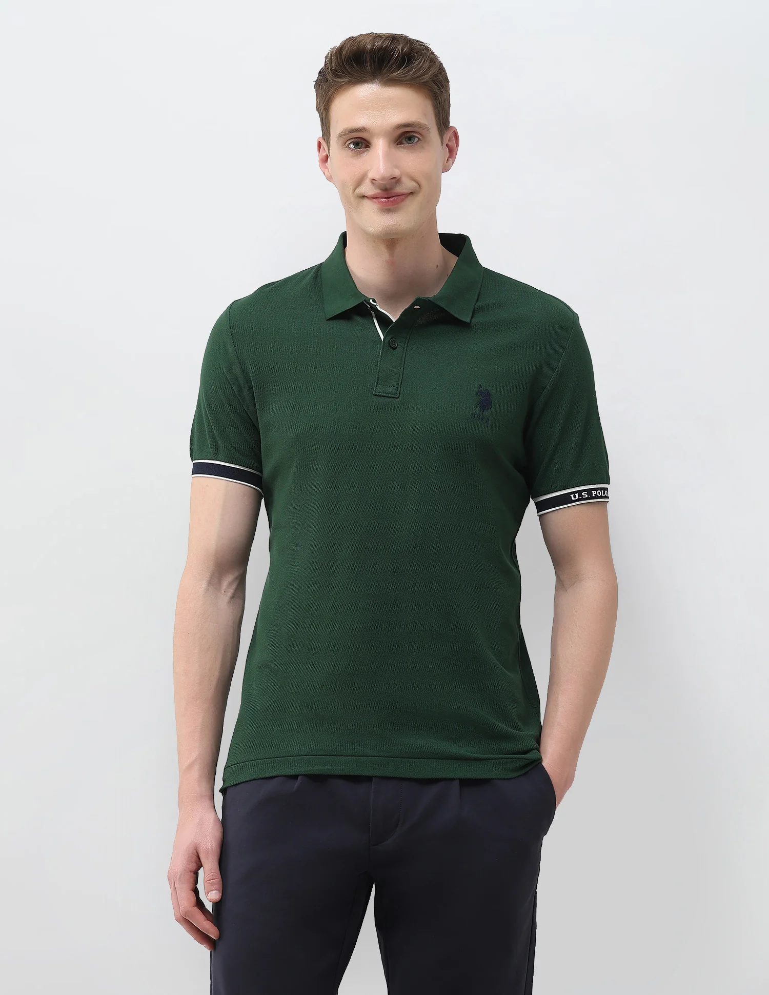 Solid Slim Fit Polo Shirt - Image 6