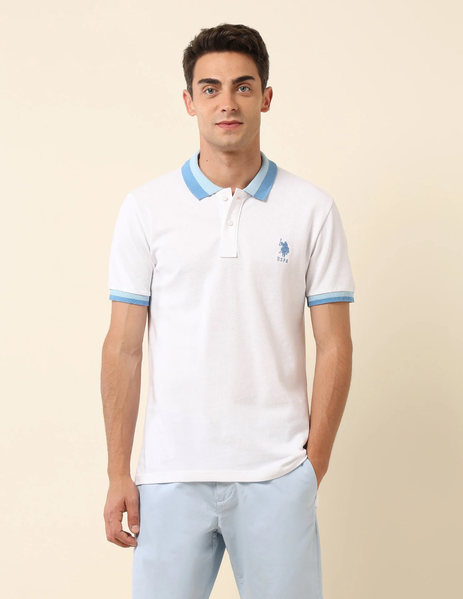 Solid Slim Fit Polo Shirt - Image 6
