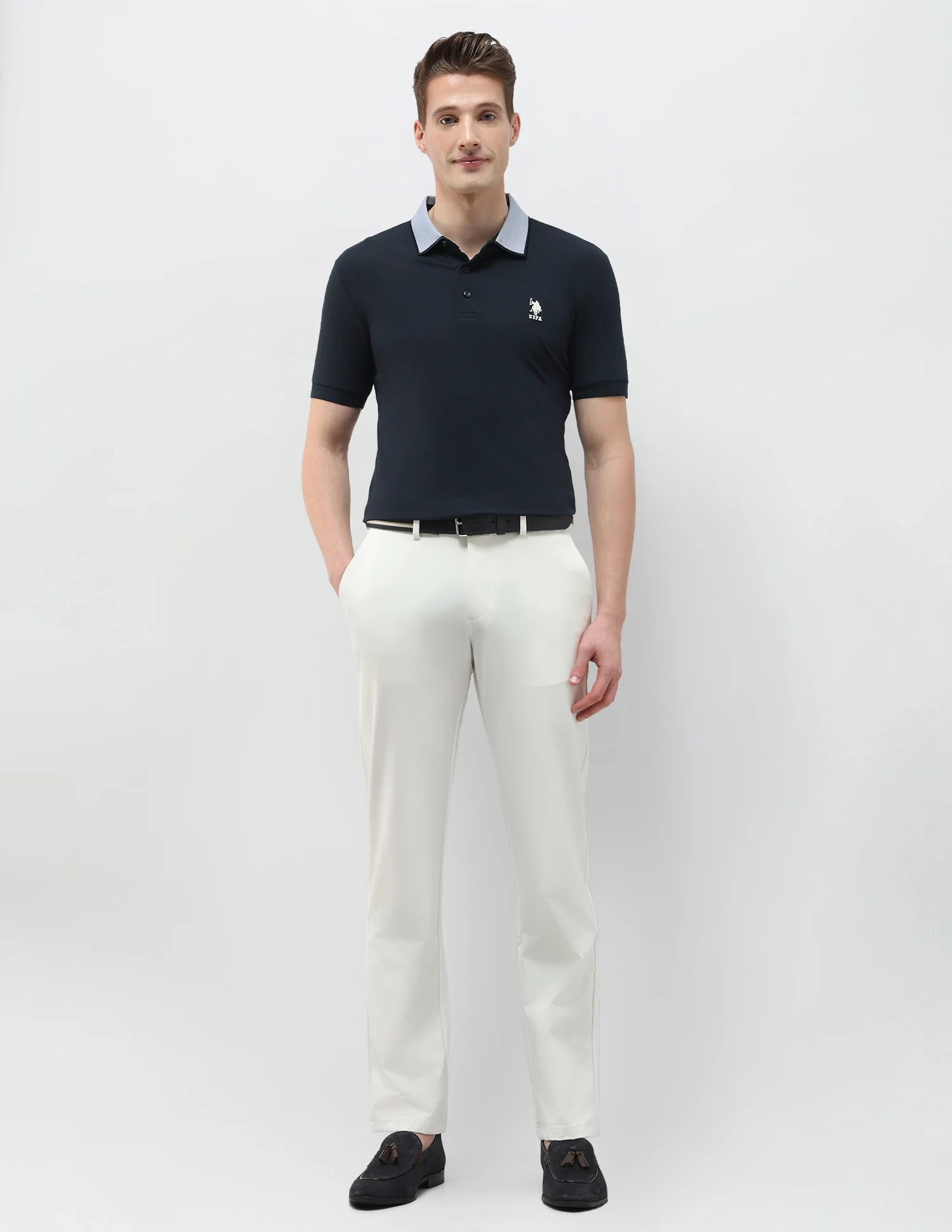 Solid Slim Fit Polo Shirt - Image 3