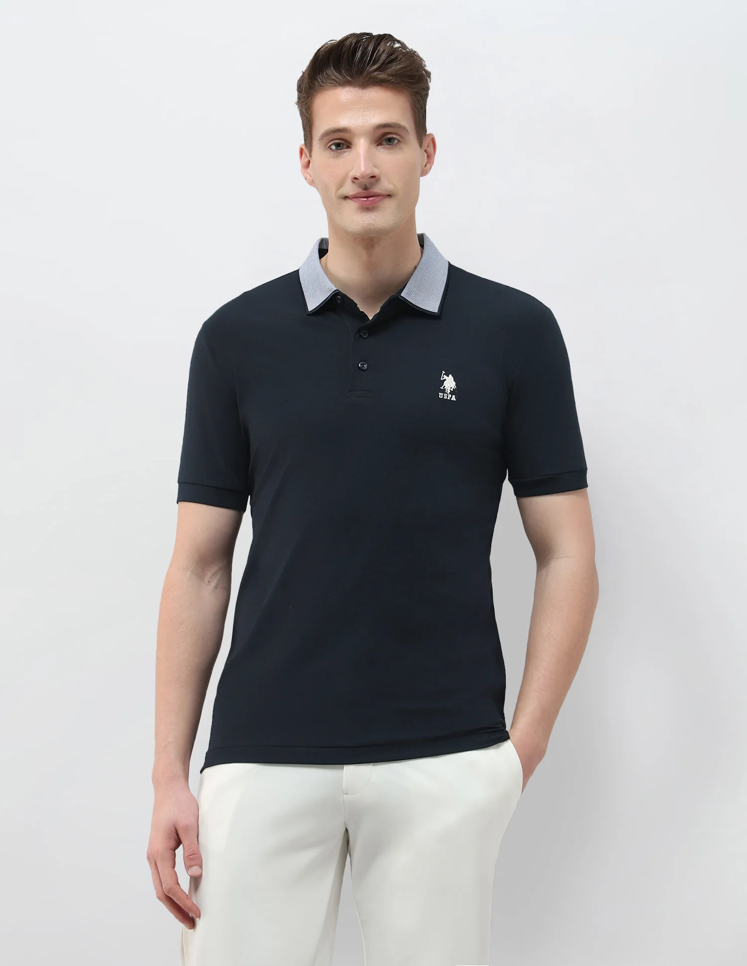 Solid Slim Fit Polo Shirt - Image 6