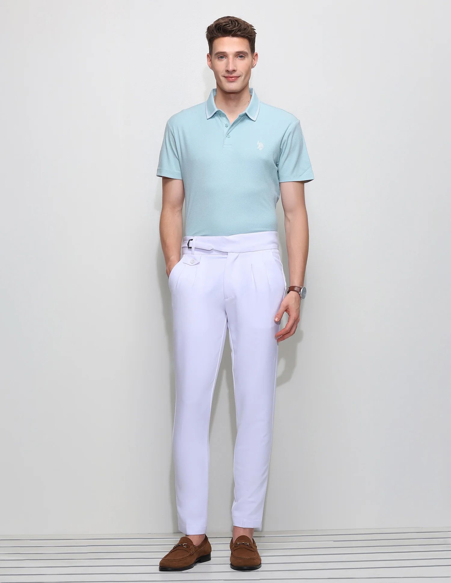 Solid Slim Fit Polo Shirt - Image 3