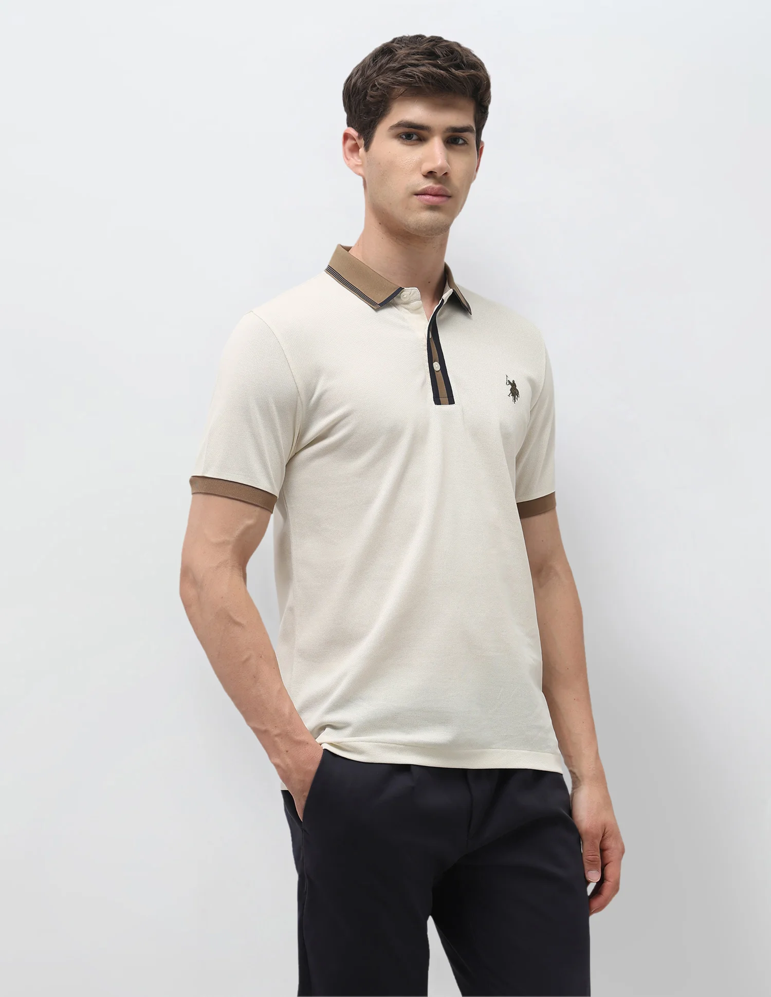 Solid Slim Fit Polo Shirt - Image 4