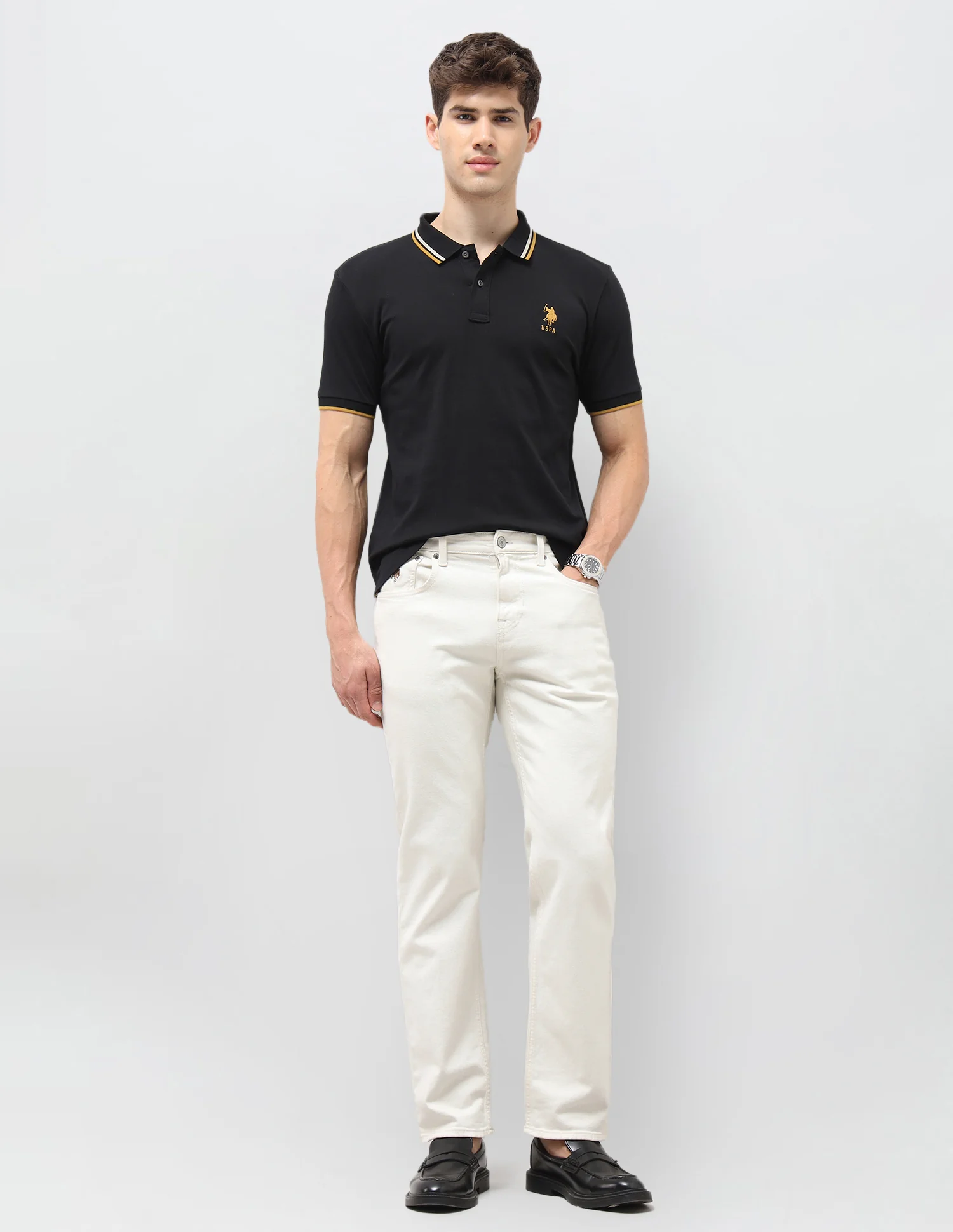 Solid Slim Fit Polo Shirt - Image 3