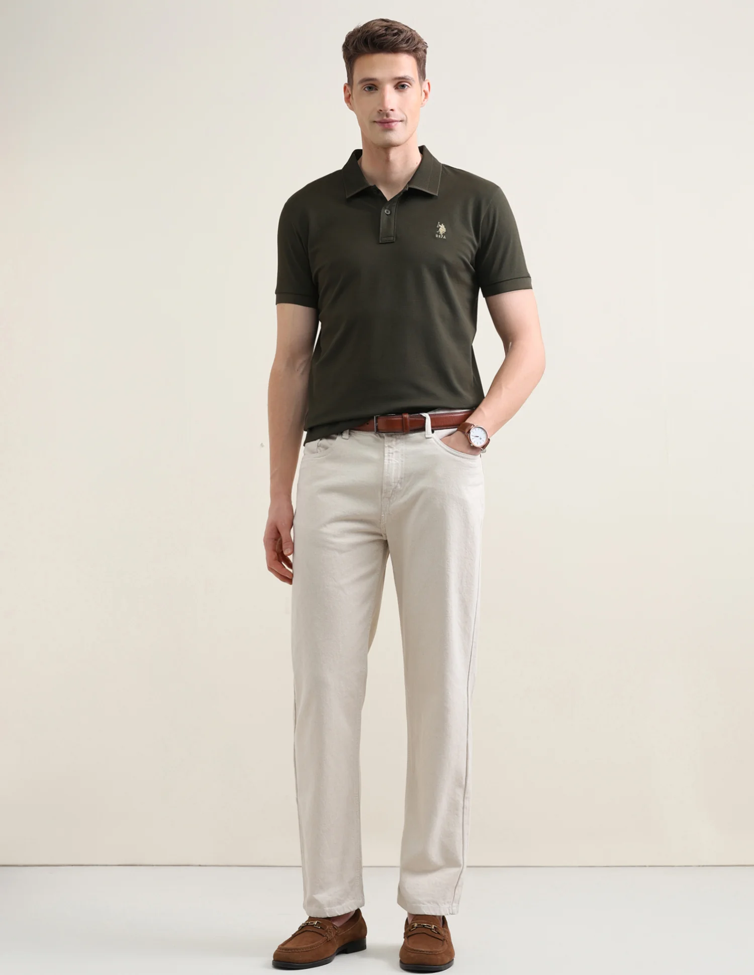 Solid Slim Fit Polo Shirt - Image 3