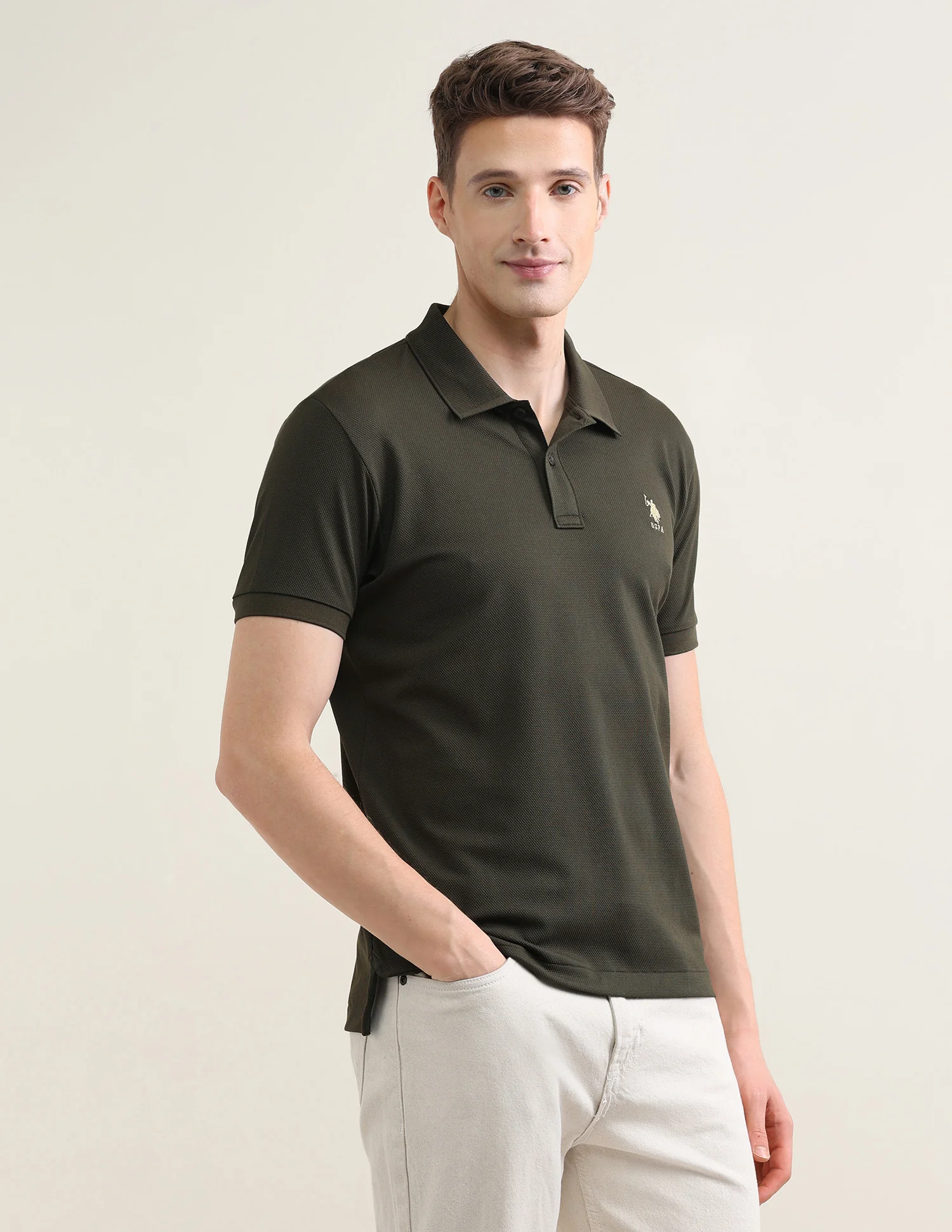 Solid Slim Fit Polo Shirt - Image 4
