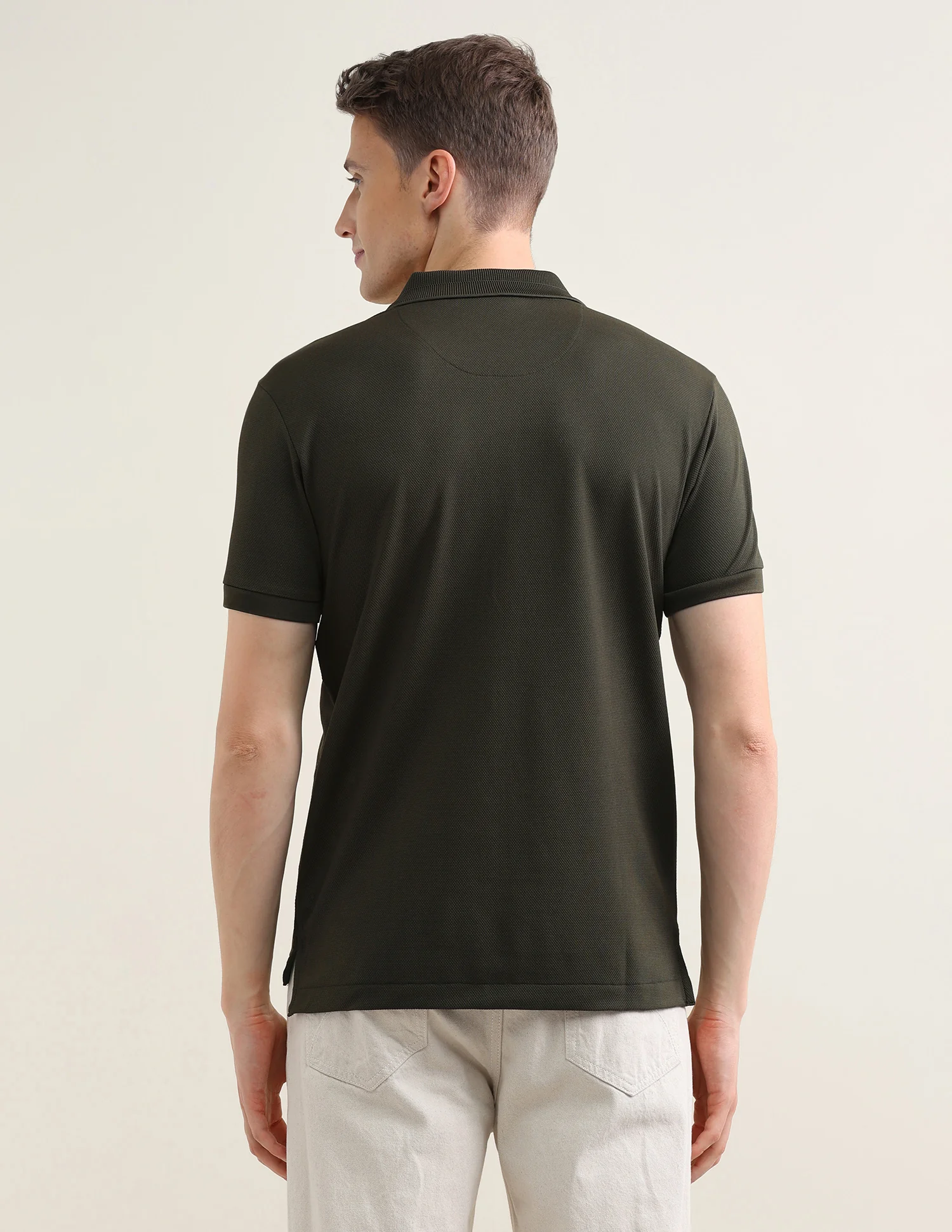 Solid Slim Fit Polo Shirt - Image 5