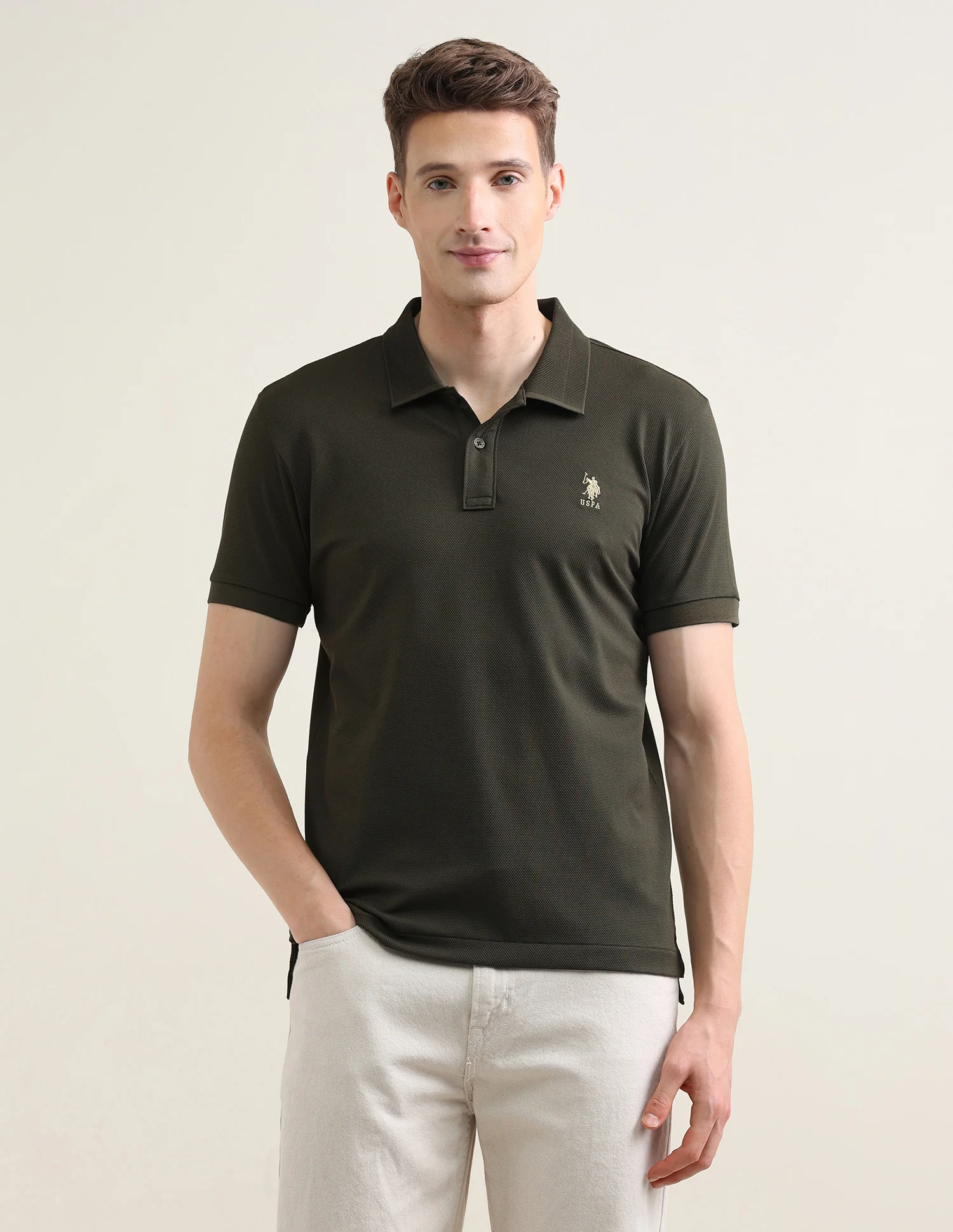 Solid Slim Fit Polo Shirt - Image 6