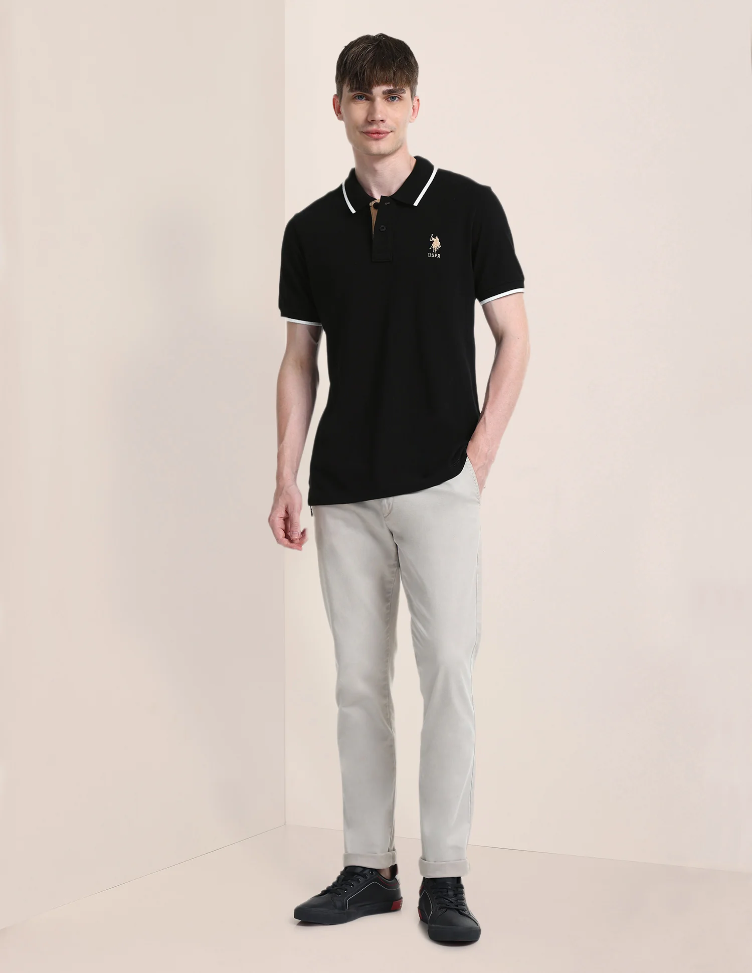 Solid Slim Fit Polo Shirt - Image 3