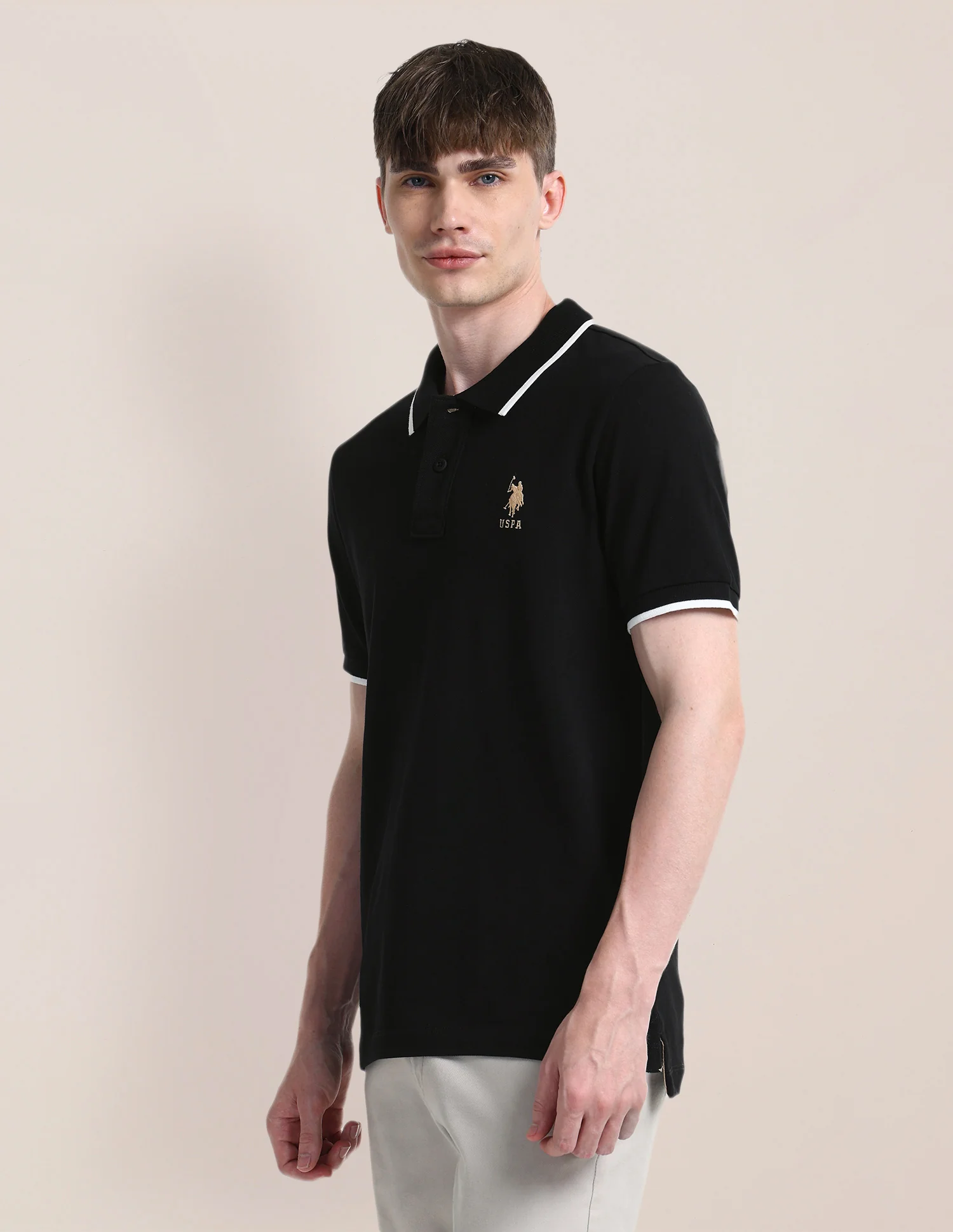 Solid Slim Fit Polo Shirt - Image 4