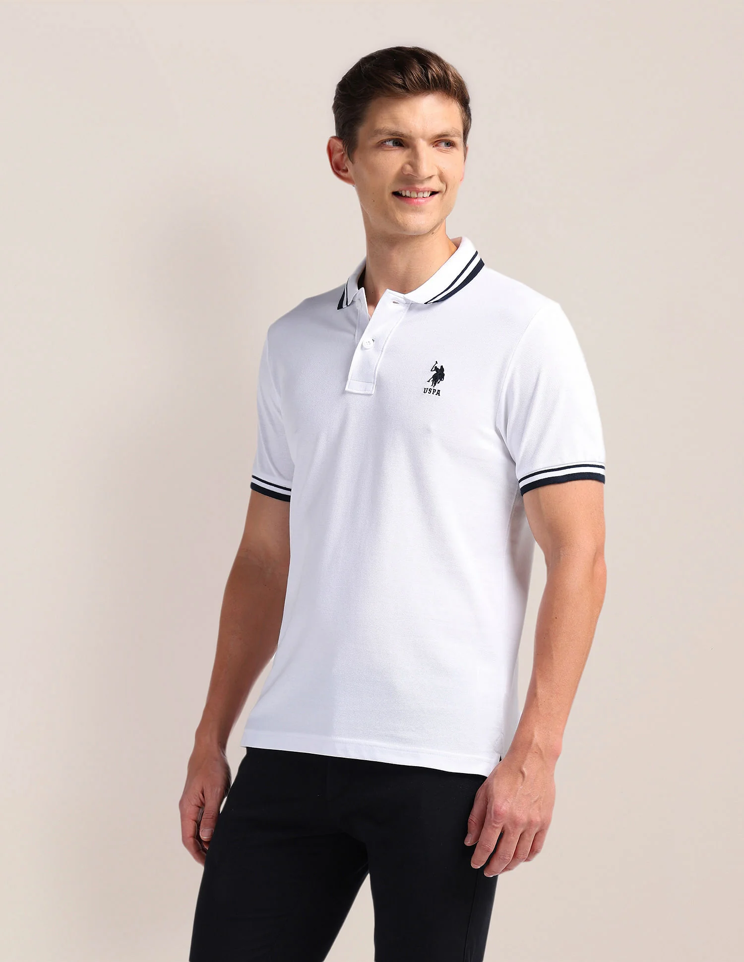 Solid Slim Fit Polo Shirt - Image 4