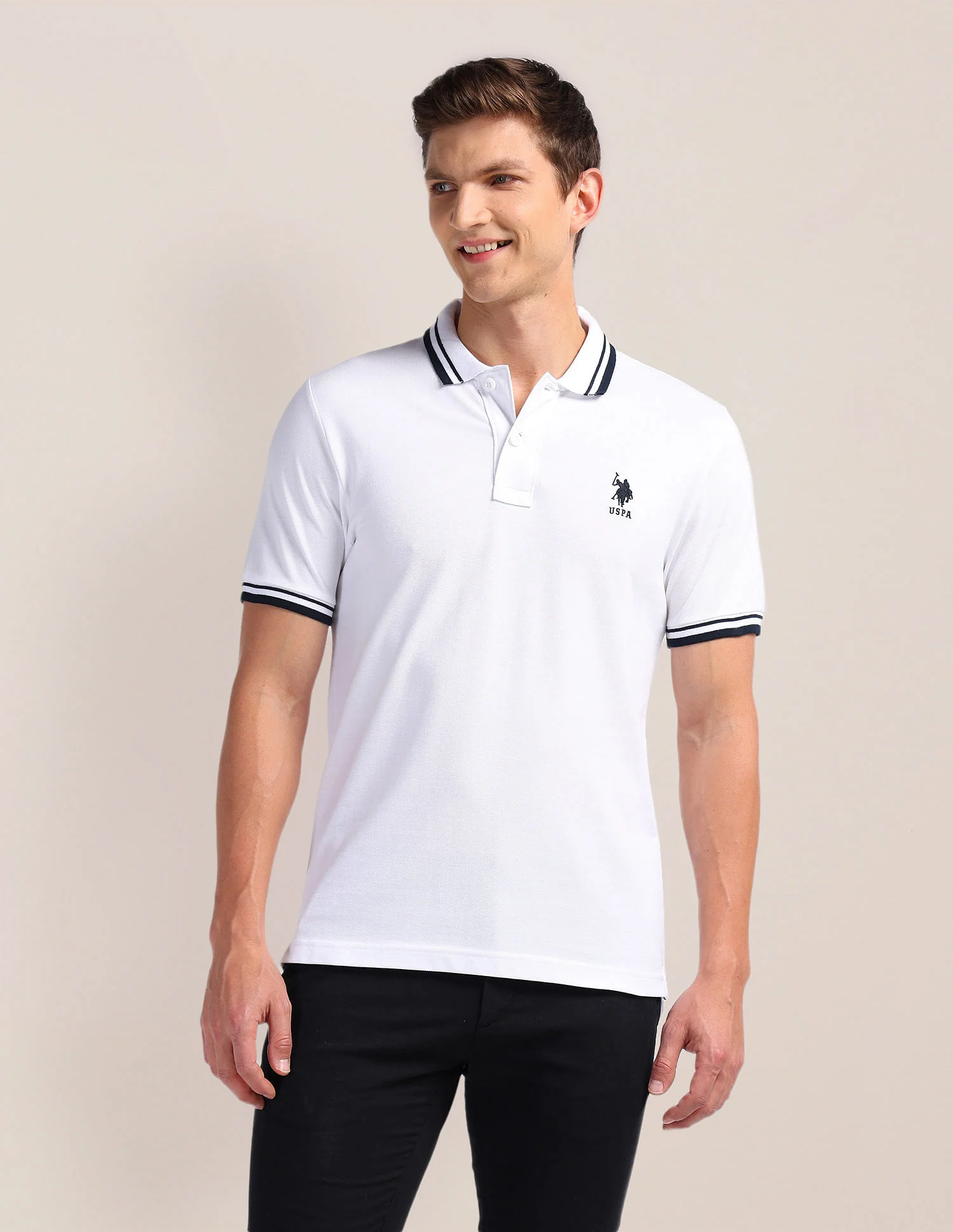 Solid Slim Fit Polo Shirt - Image 6