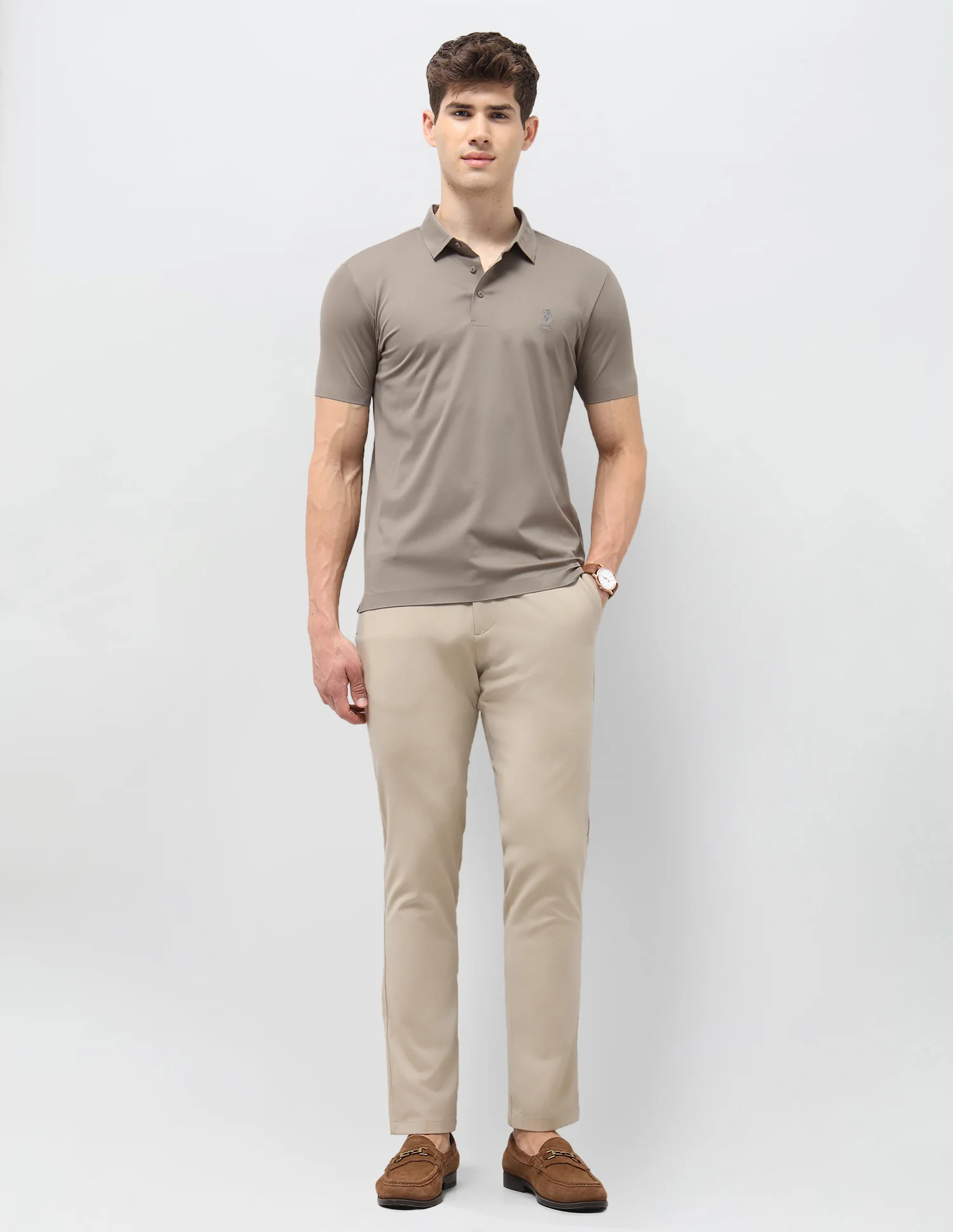 Solid Slim Fit Polo Shirt - Image 3