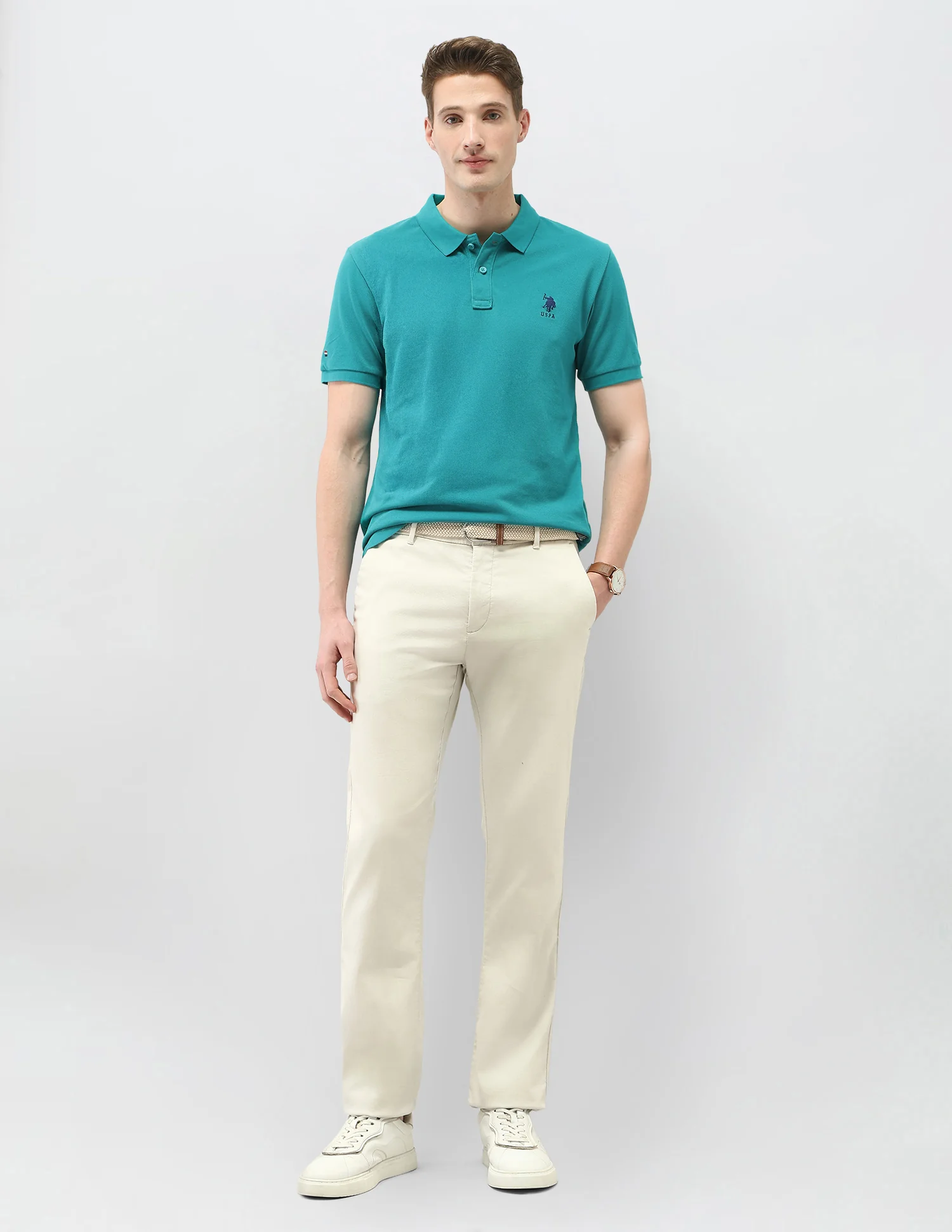 Solid Slim Fit Polo Shirt - Image 3