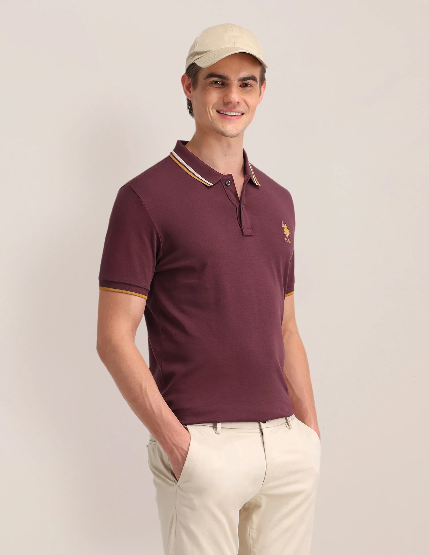 Solid Slim Fit Polo Shirt