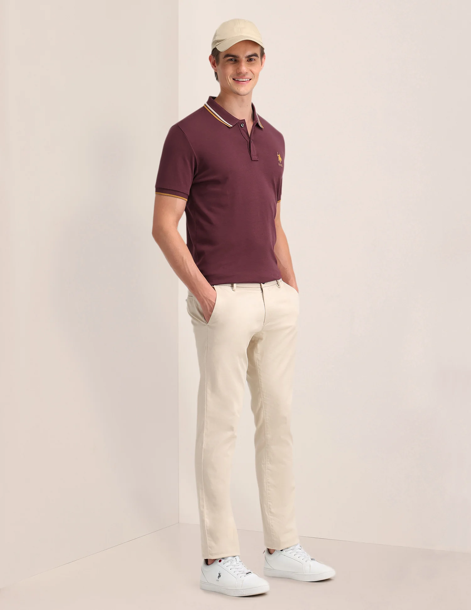 Solid Slim Fit Polo Shirt - Image 3