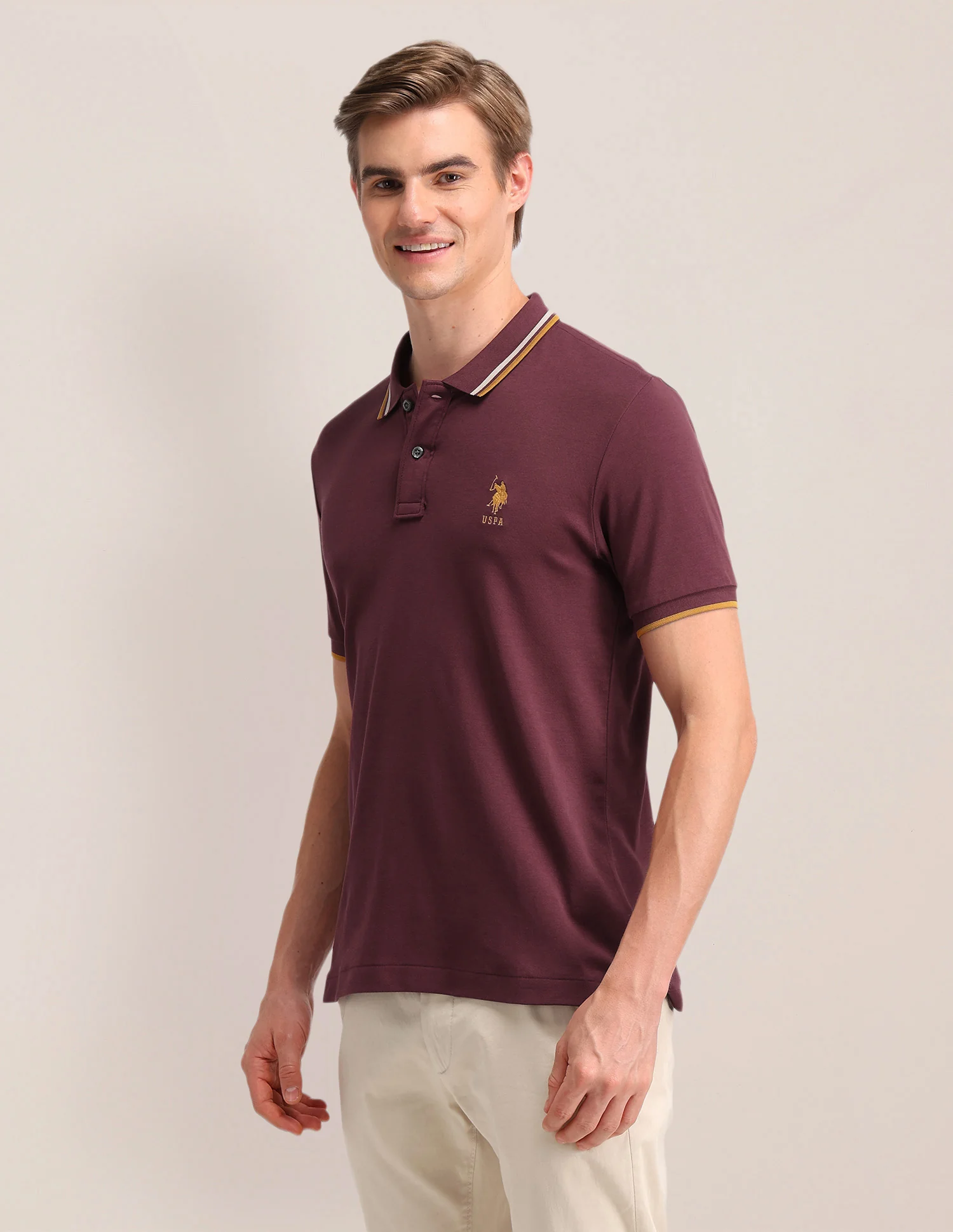 Solid Slim Fit Polo Shirt - Image 4