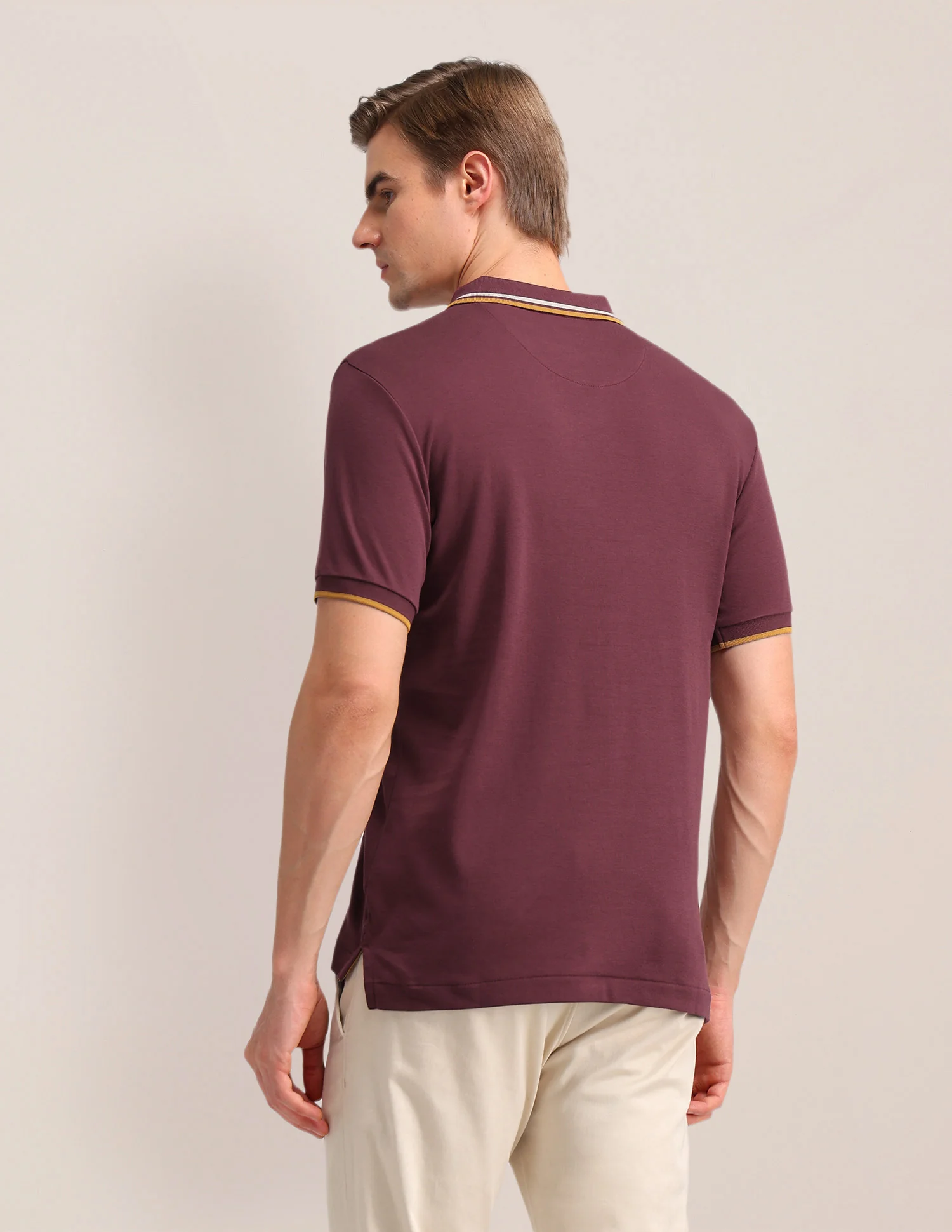 Solid Slim Fit Polo Shirt - Image 5